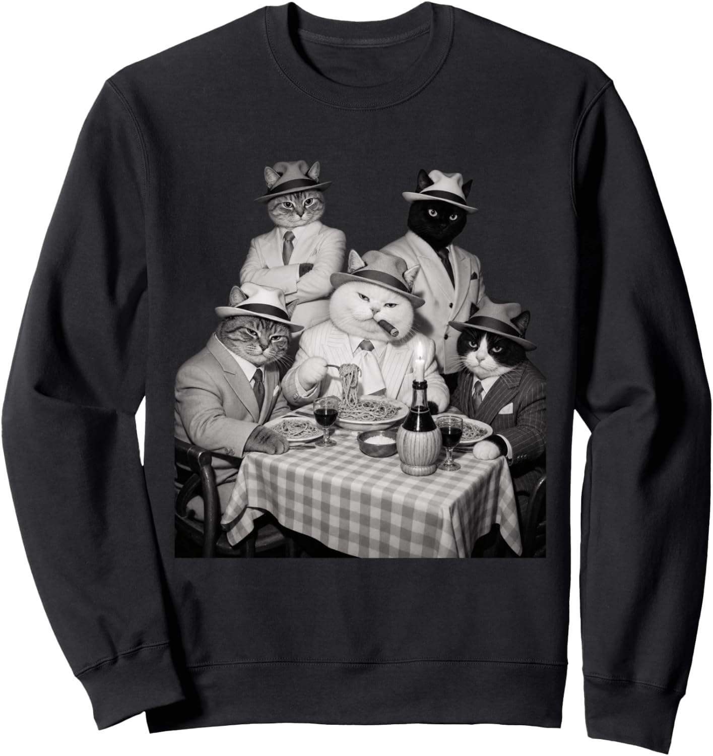 Funny Cat Meme Cat Gang Silly Animal Meme Graphic Sweatshirt - Trending Amazon merch on demand shirt with BSR 1,028,716