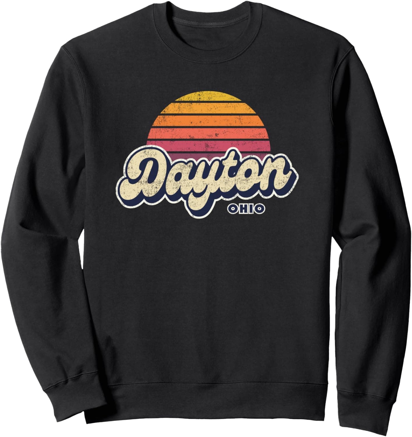 Dayton Ohio Vintage 70s Retro Sunset Throwback Design Sweatshirt - Trending POD product with BSR 1,287,848