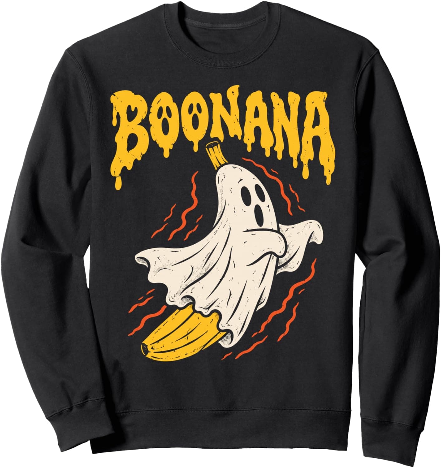 Boonana Cute Ghost Banana Halloween Costume Men Women Kids Sweatshirt - Trending Amazon merch on demand shirt with BSR 1,290,541