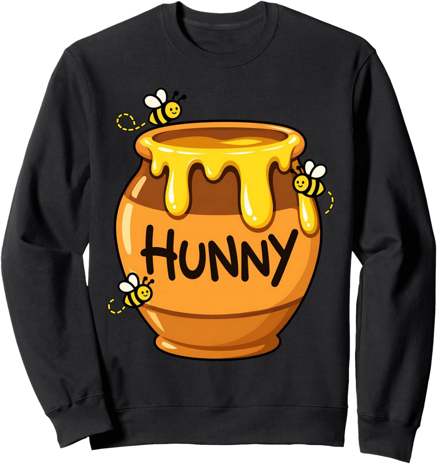Cute Hunny Pot Halloween Funny Cartoon Honey Jar Look Sweatshirt - Trending Amazon merch on demand shirt with BSR 1,502,582
