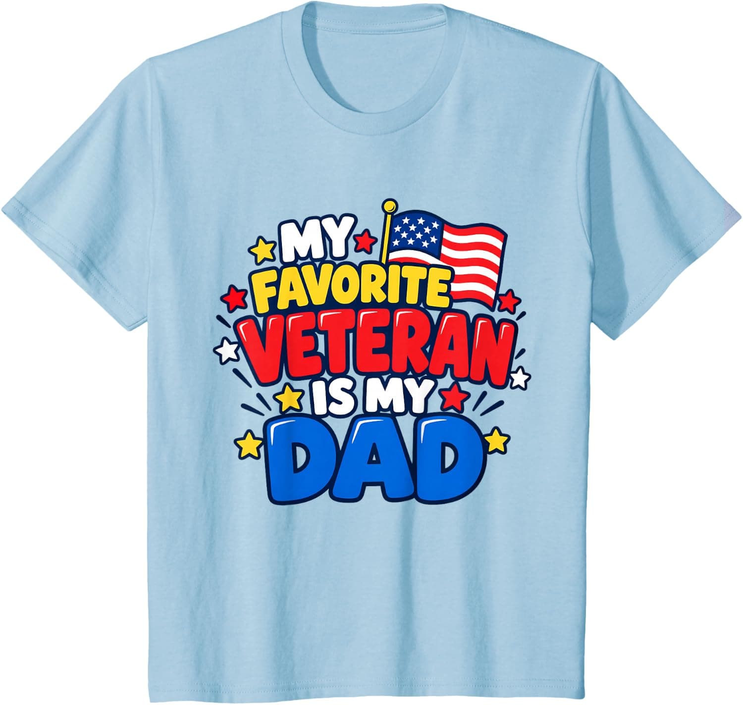 Kids My Favorite Veteran is My Dad Toddler Shirt T-Shirt - Trending Amazon merch on demand shirt with BSR 1,837,623