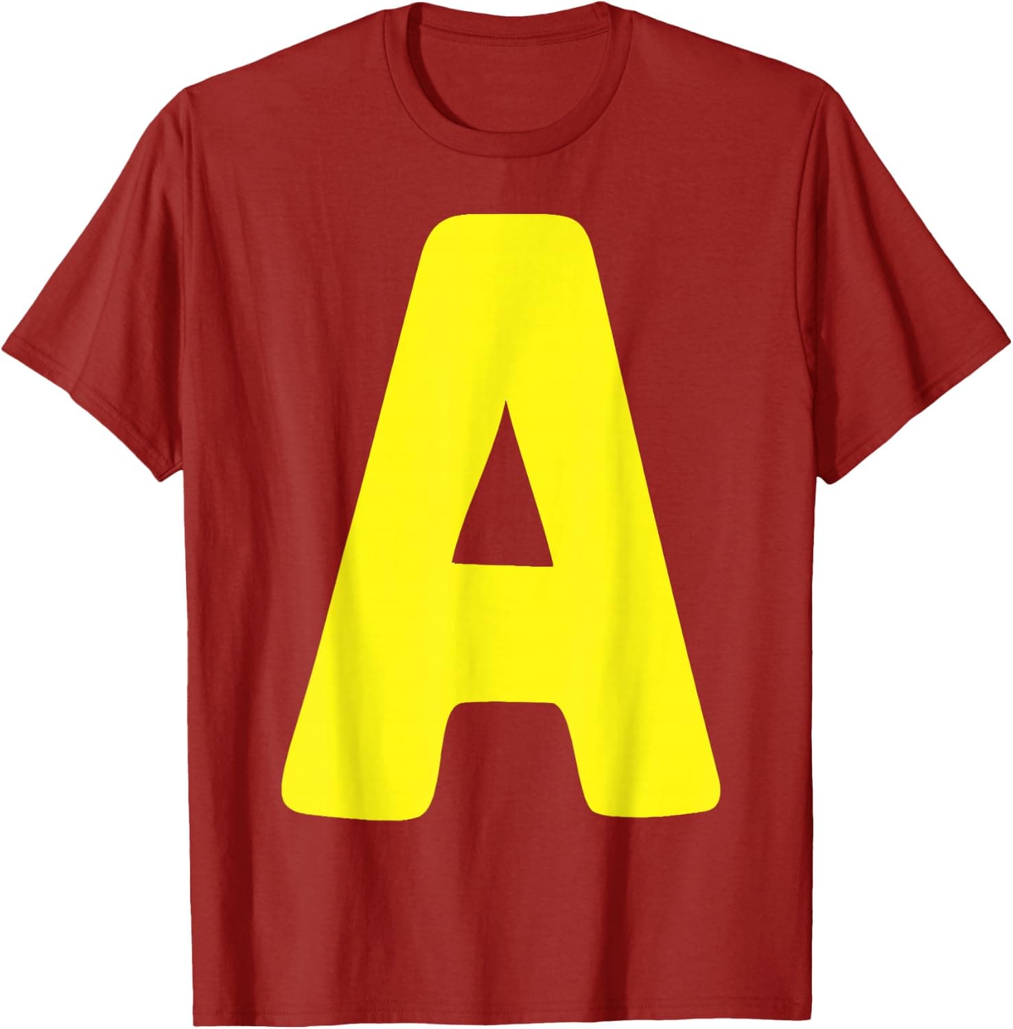 Yellow Letter A On Red Halloween Costume Party Men Kids T-Shirt - Trending POD product with BSR 357,751