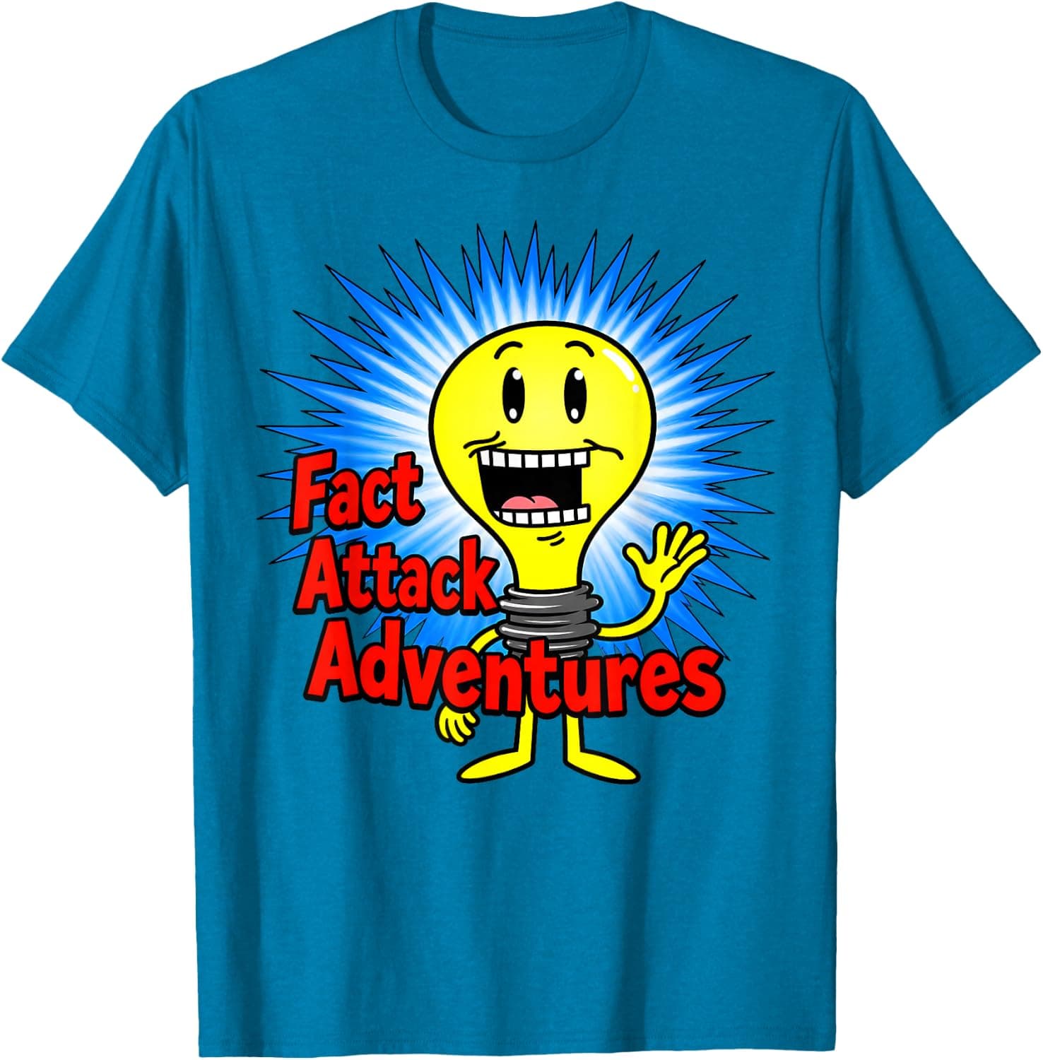 Fact Attack Adventures Light Bulb T-Shirt - Trending POD product with BSR 1,034,852