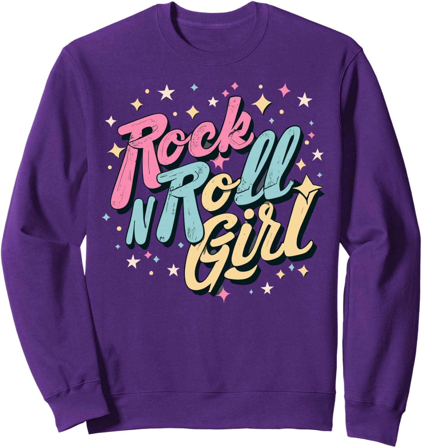 Rock N Roll Girl Purple Darla Sweatshirt - Trending Amazon merch on demand shirt with BSR 936,080