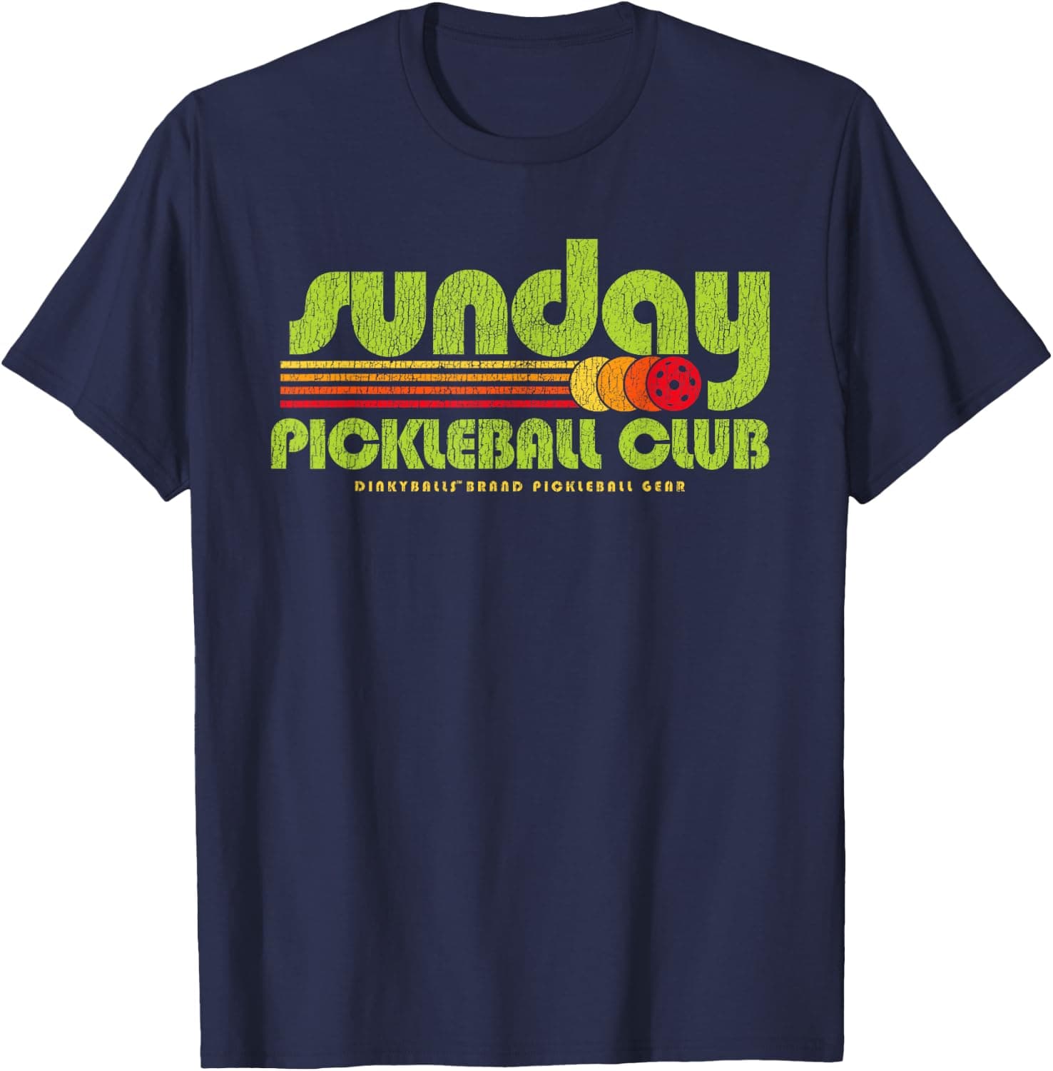 Sunday Pickleball Club Retro 90s DinkyBalls T-Shirt - Trending POD product with BSR 1,633,118
