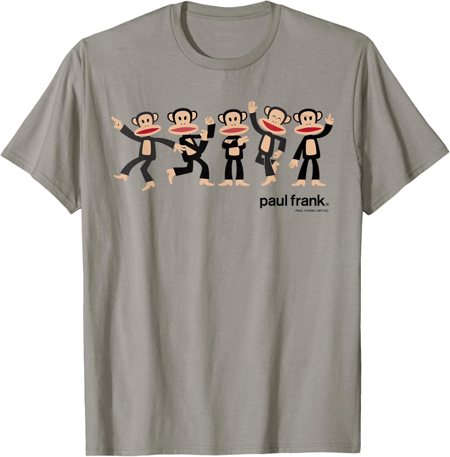Paul Frank Julius The Monkey Dance Moves Time Line Montage T-Shirt - Trending Amazon merch on demand shirt with BSR 1,501,008