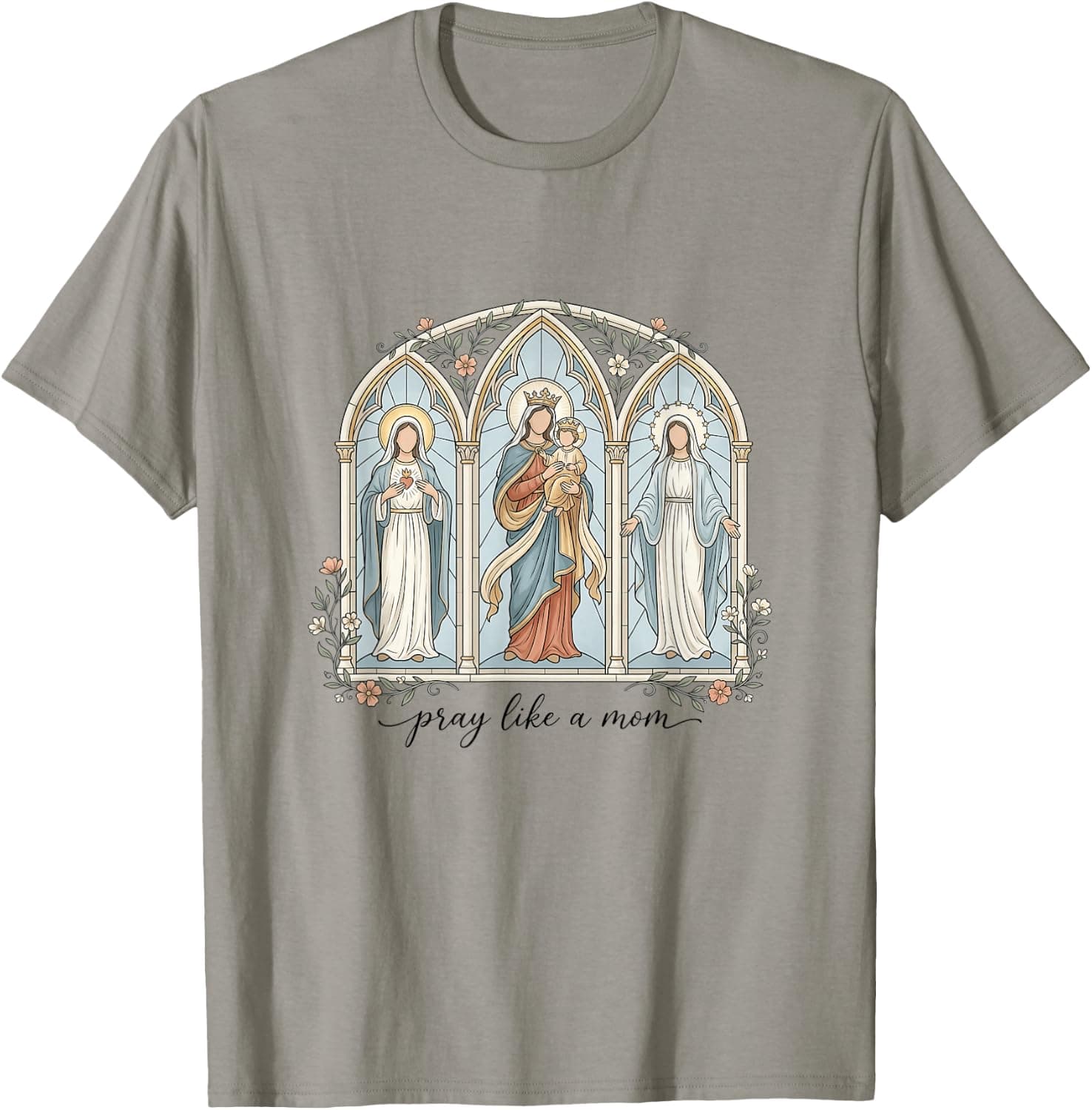 Pray Like A Mom Christian Mama Catholic Hail-Mary Religious T-Shirt - Trending Amazon merch on demand shirt with BSR 1,077,446