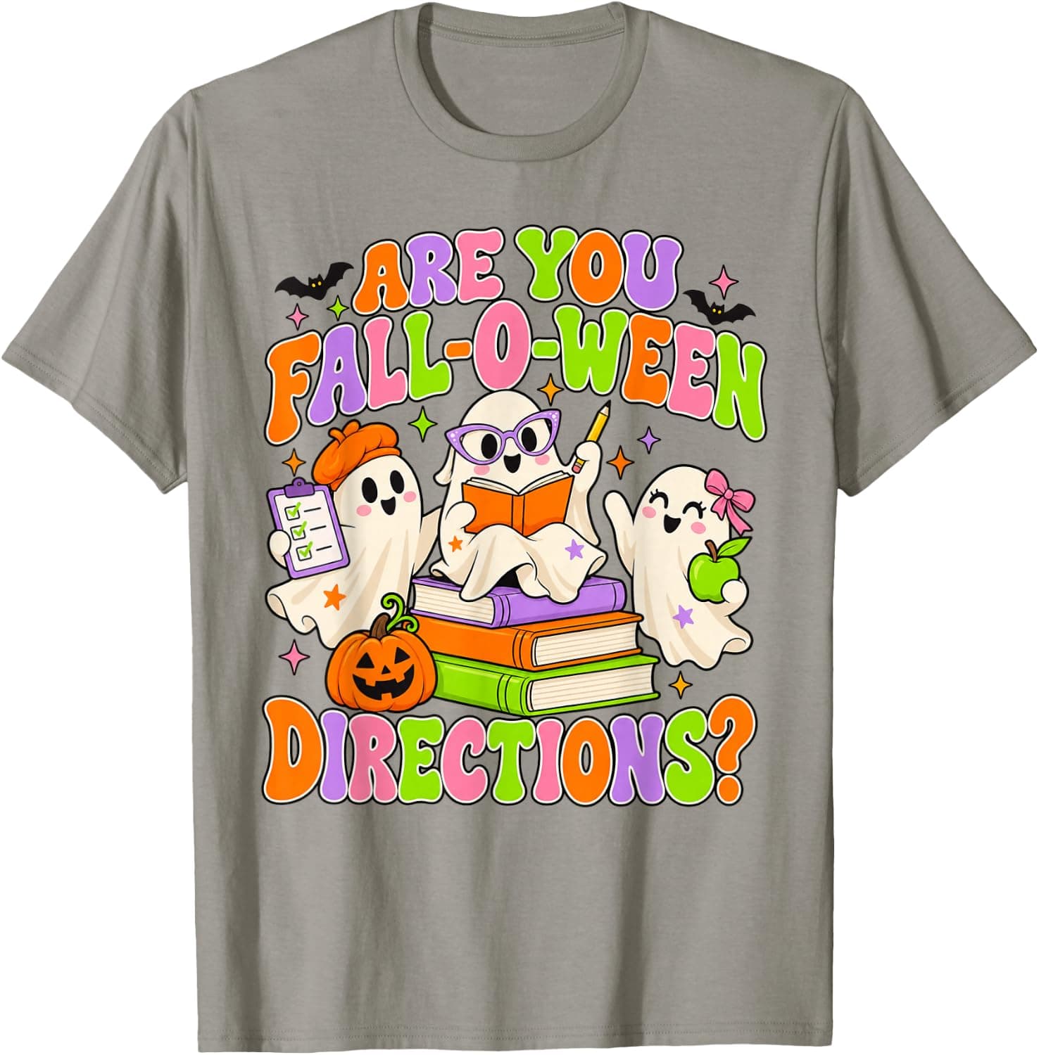 are You Fall-O-Ween Directions Cute Ghost Teacher Halloween T-Shirt - Trending POD product with BSR 1,003,206