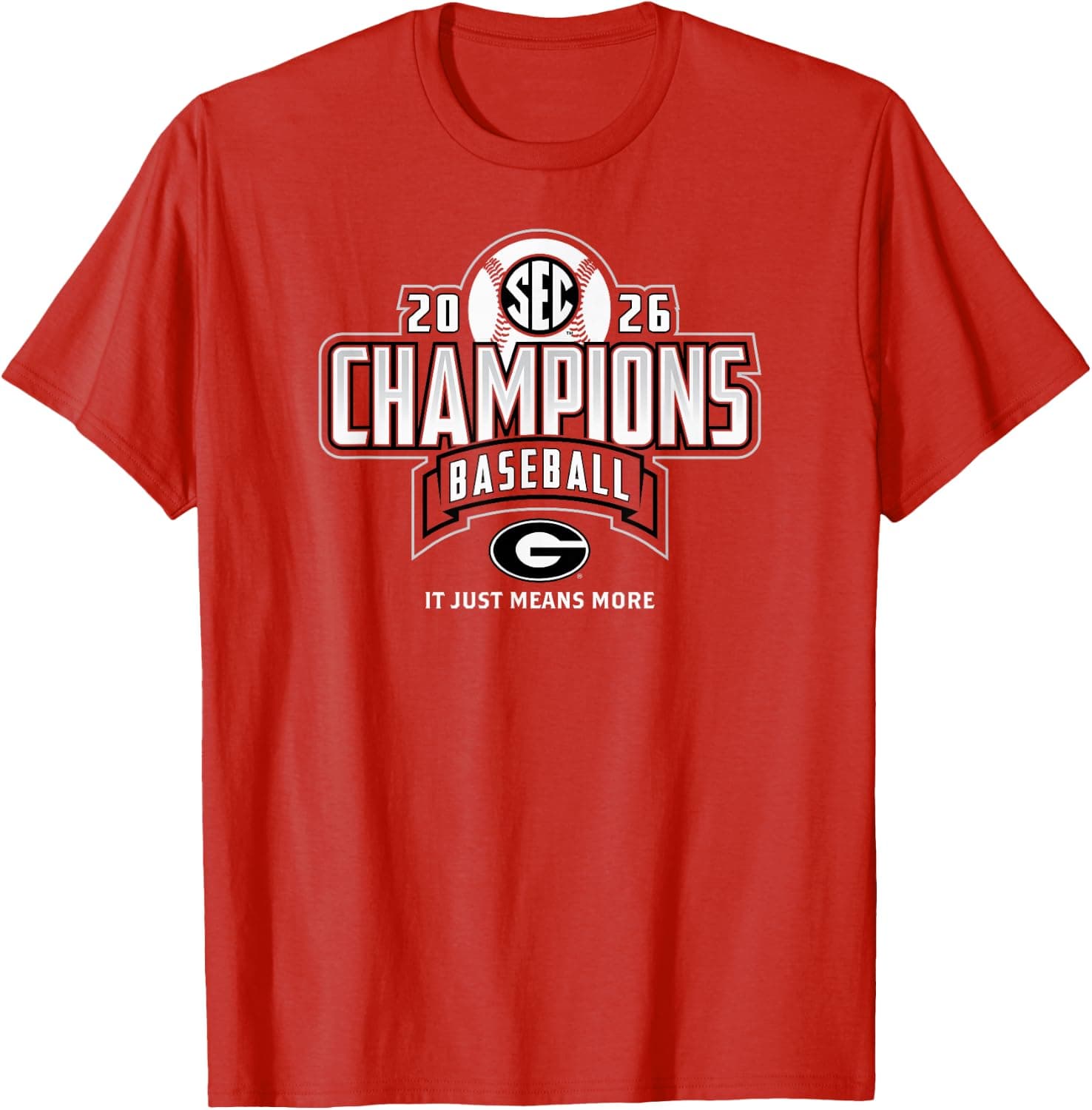 Georgia Bulldogs SEC Champs 2026 Baseball Season T-Shirt - Trending POD product with BSR 147,406