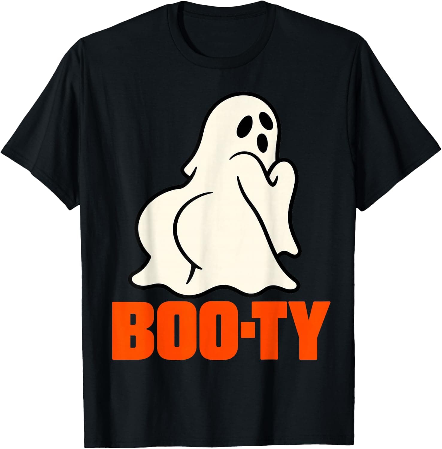 Booty Ghost Funny Ghost Boo-ty Ghost T-Shirt - Trending Amazon merch on demand shirt with BSR 893,237