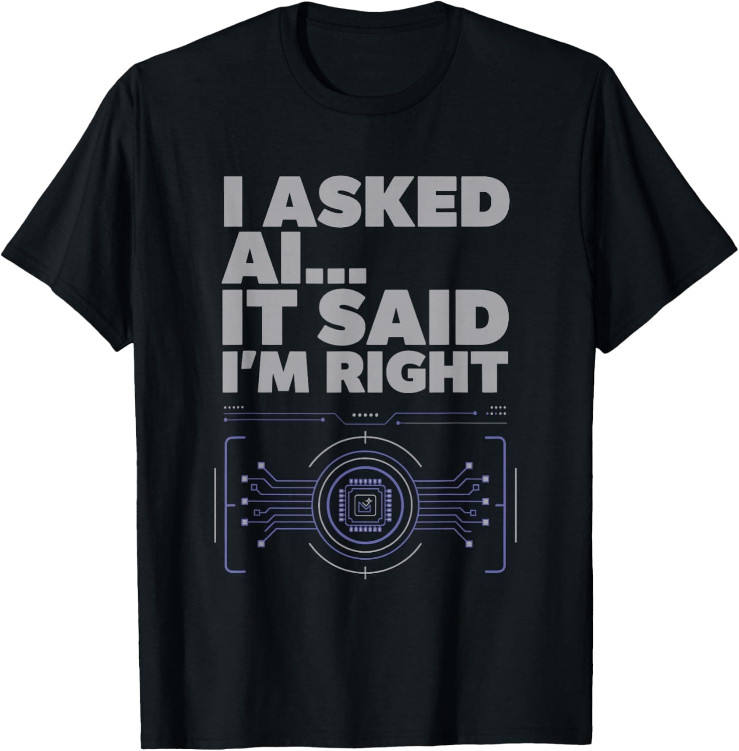 I Asked AI It Said I'm Right, Artificial Intelligence AI T-Shirt - Trending Amazon merch on demand shirt with BSR 1,725,313