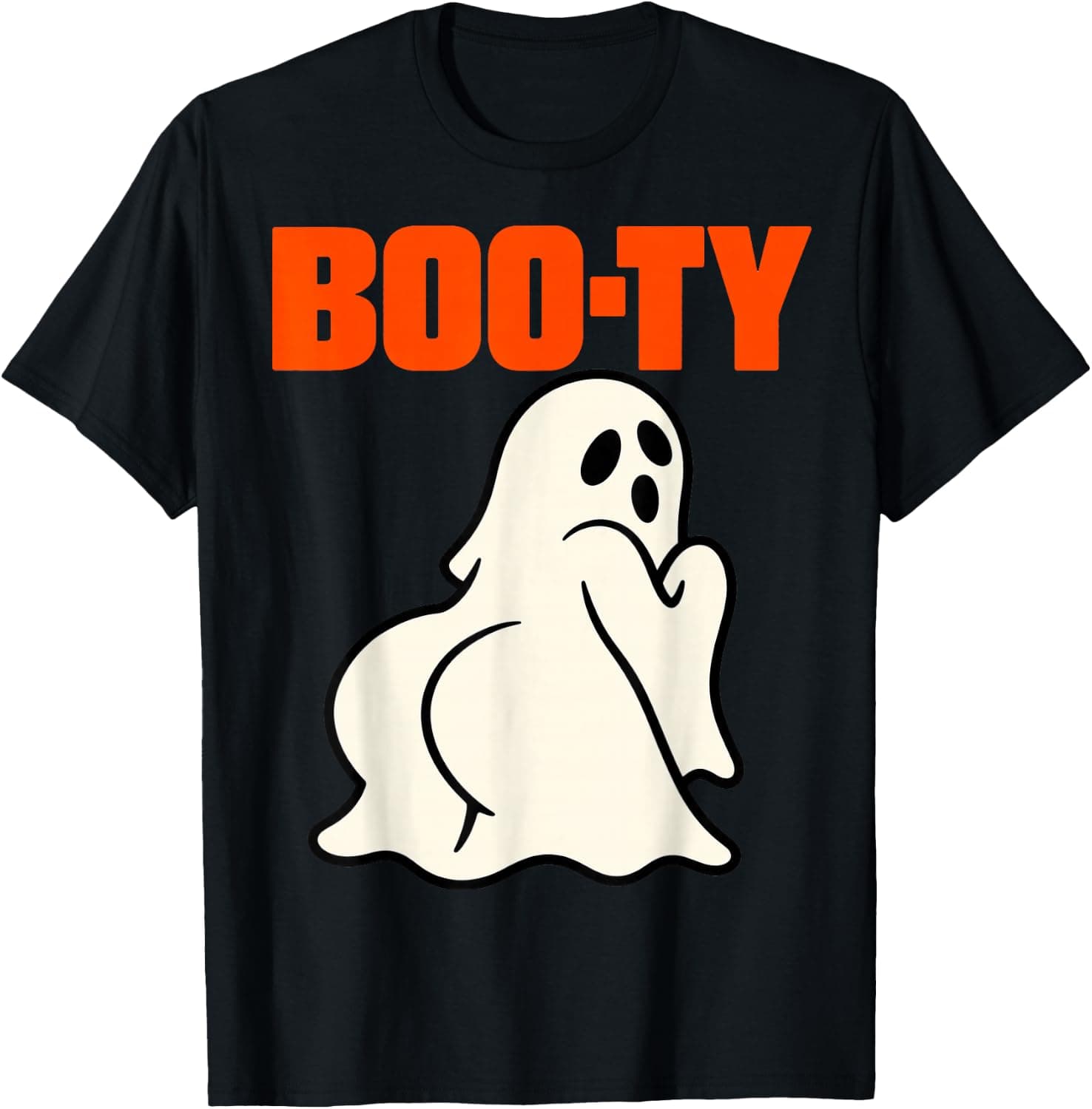 Booty Ghost Funny Ghost Boo-ty Ghost T-Shirt - Trending Amazon merch on demand shirt with BSR 2,133,502