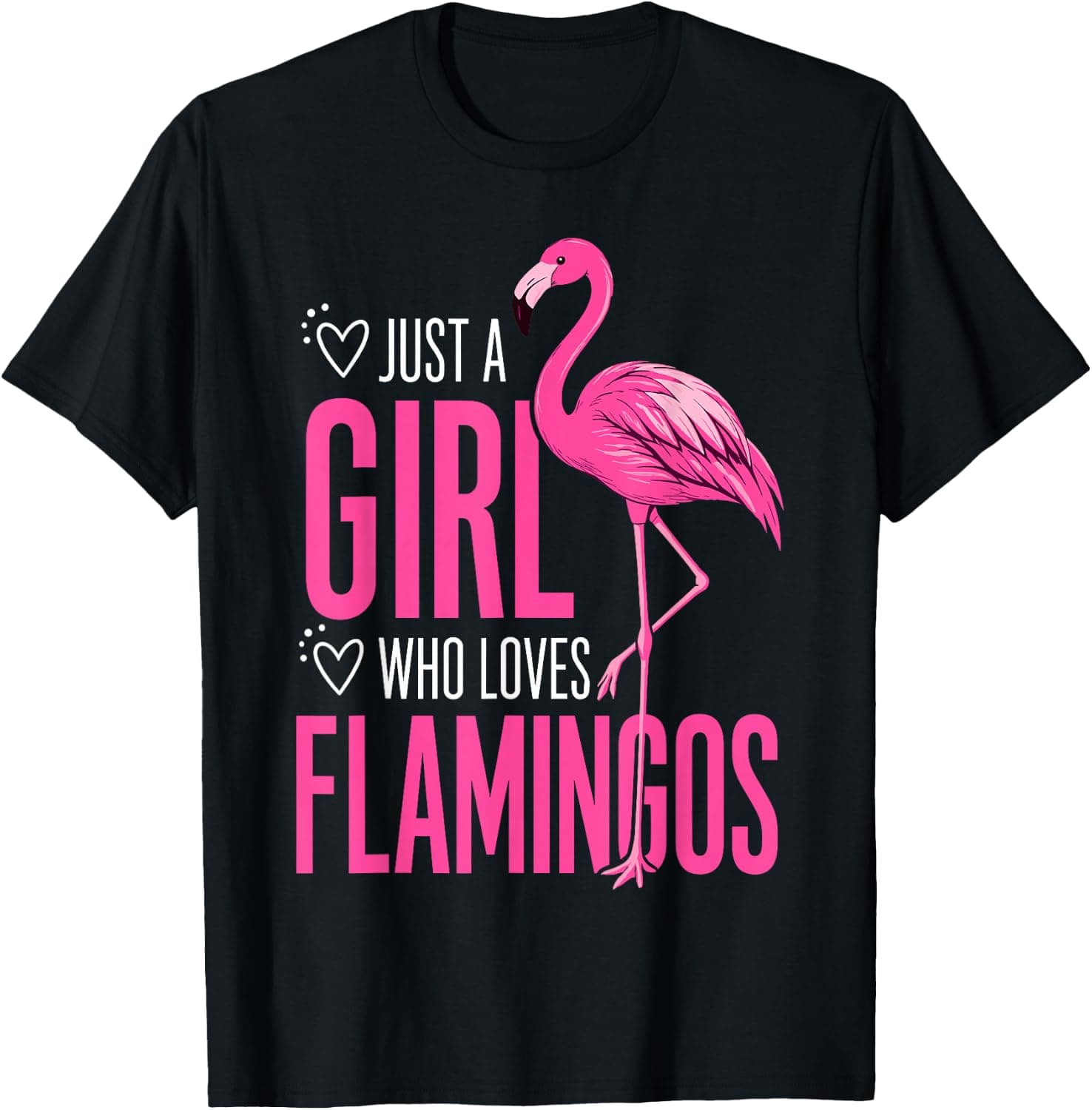 Flamingo Art for Girls Women Zoo Pink Bird Flamingo Lovers T-Shirt - Trending Amazon merch on demand shirt with BSR 1,184,733
