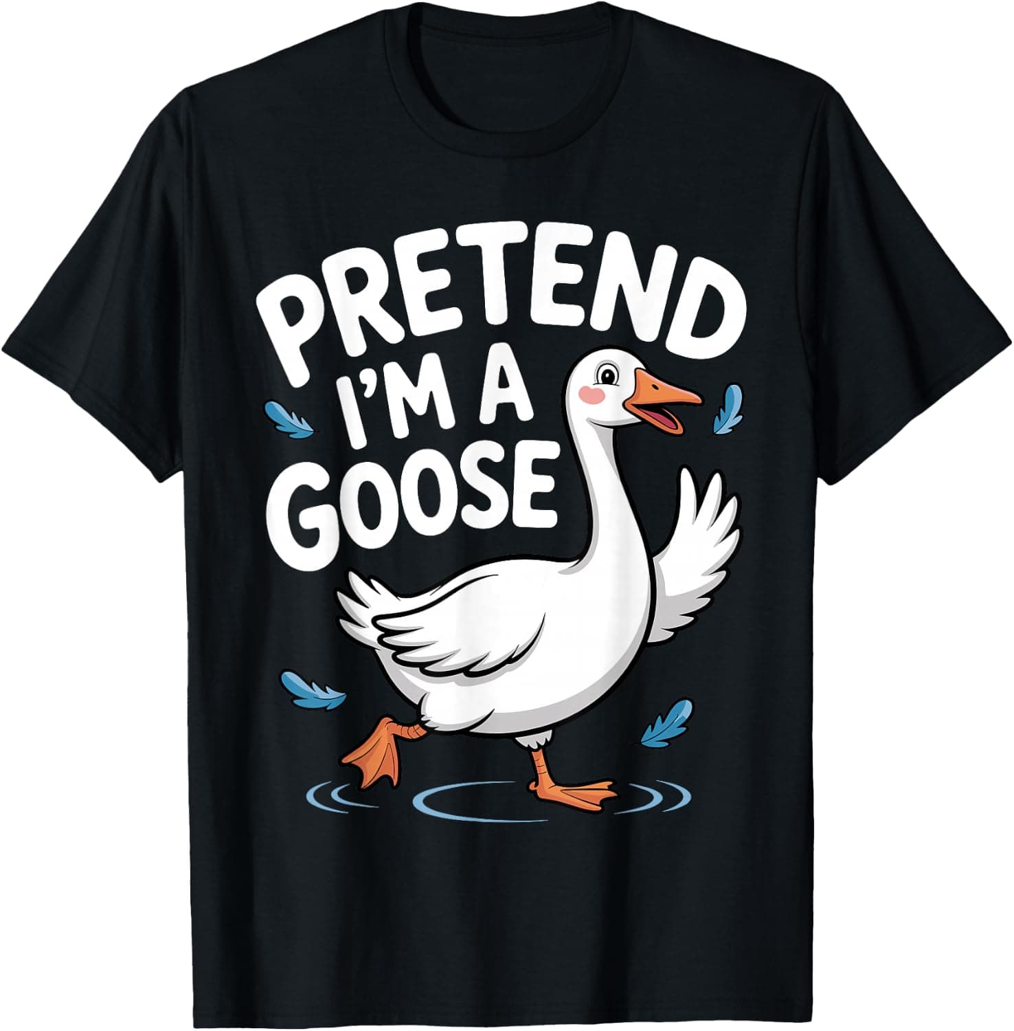 Cute Goose Art for Men Women Kids Funny Goose Lover T-Shirt - Trending Amazon merch on demand shirt with BSR 1,013,483
