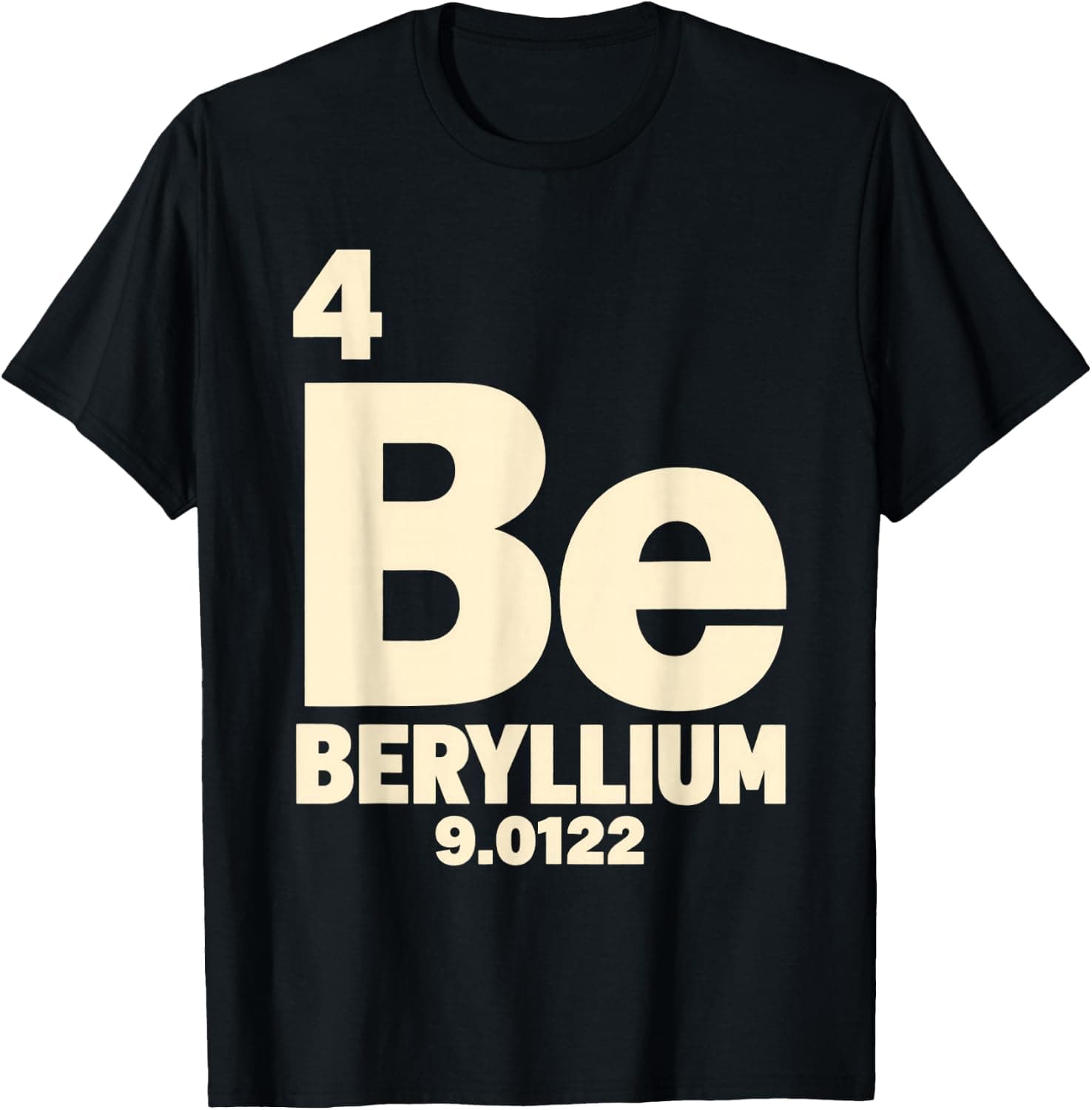 Funny Beryllium Element Science Halloween Costume T-Shirt - Trending Amazon merch on demand shirt with BSR 1,080,344