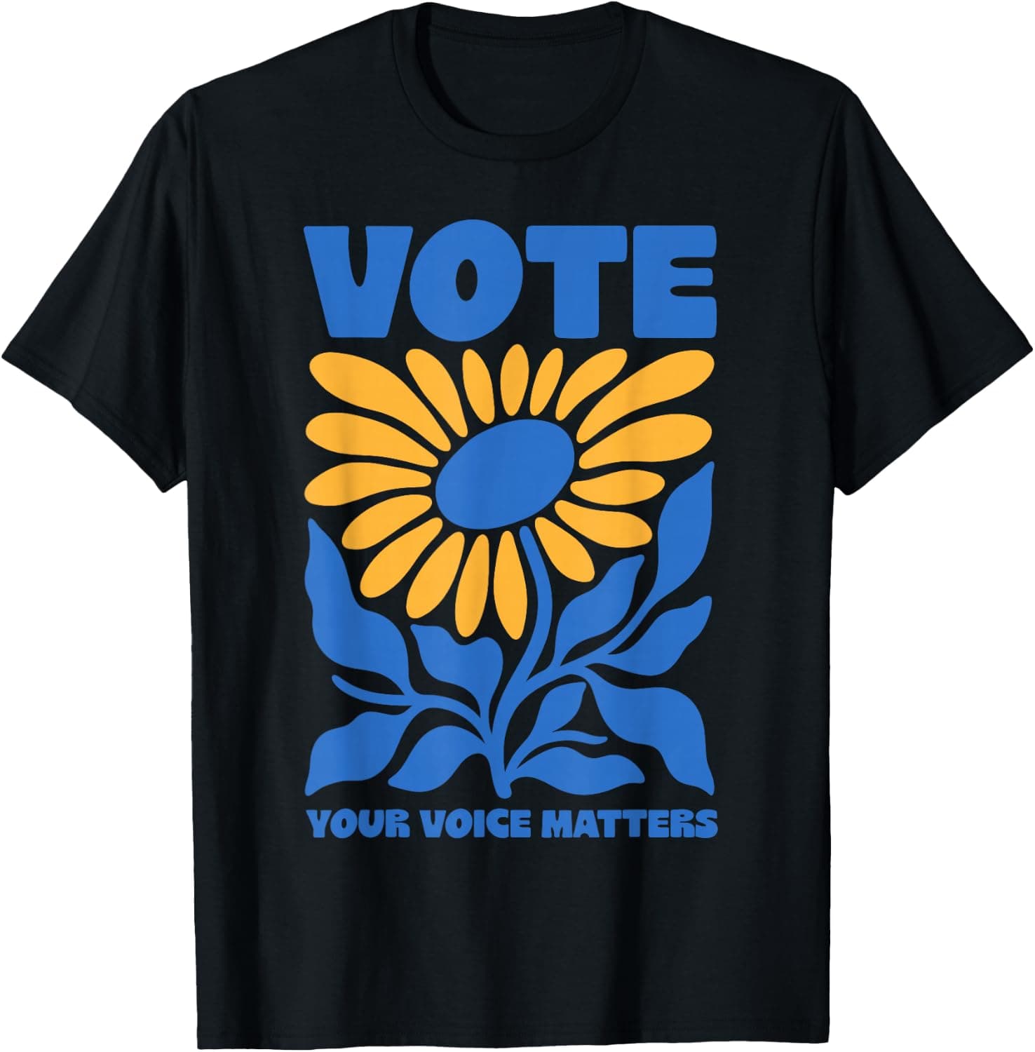 Vote Your Voice Matters Election Voting Rights Floral Women T-Shirt - Trending Amazon merch on demand shirt with BSR 1,022,561