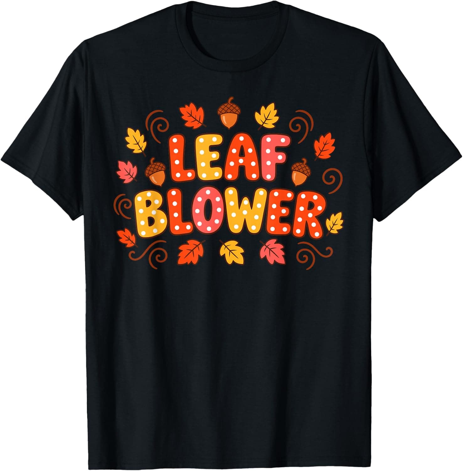 Funny Leaf Blower Fall Costume Couple Halloween Matching T-Shirt - Trending Amazon merch on demand shirt with BSR 1,576,889