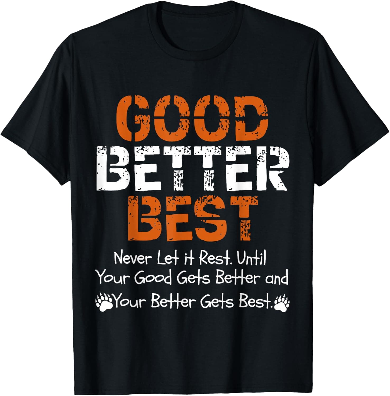 Good Better Best Never let it Rest Quote for Men Women Gym T-Shirt - Trending POD product with BSR 121,609