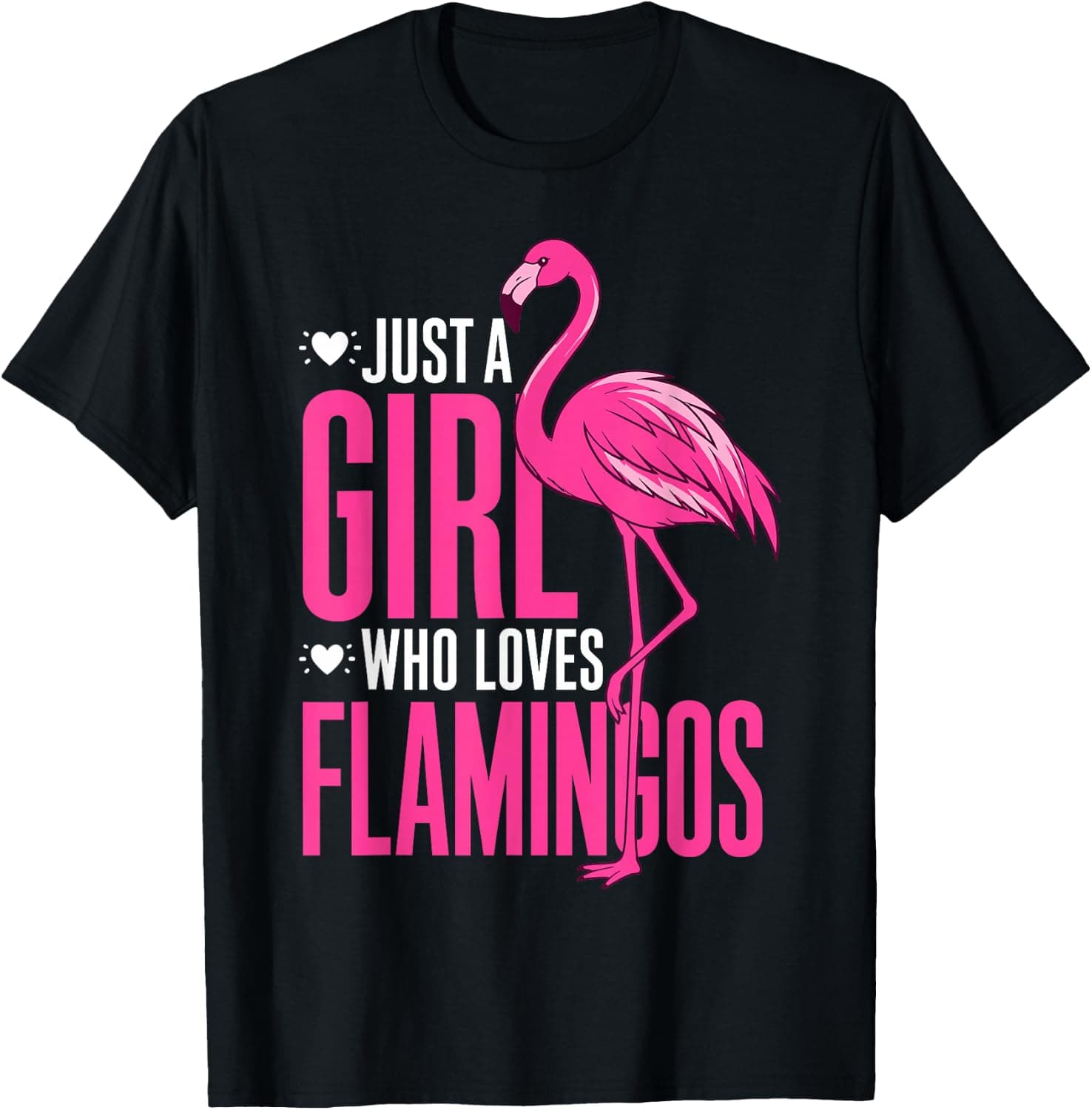 Flamingo Art for Girls Women Zoo Pink Bird Flamingo Lovers T-Shirt - Trending Amazon merch on demand shirt with BSR 1,016,286