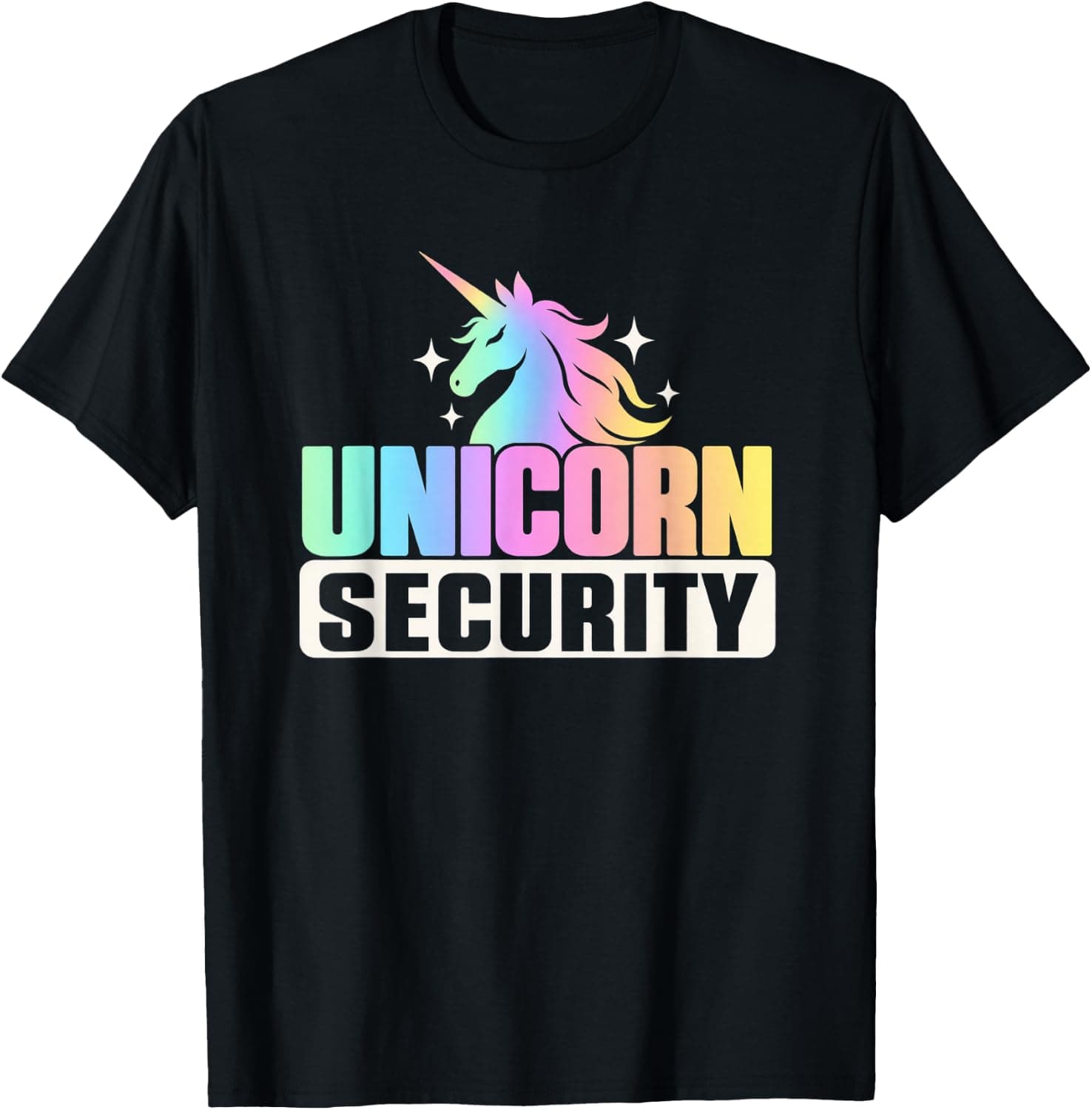 Unicorn Security Funny Halloween Dad Family T-Shirt - Trending Amazon merch on demand shirt with BSR 1,246,469