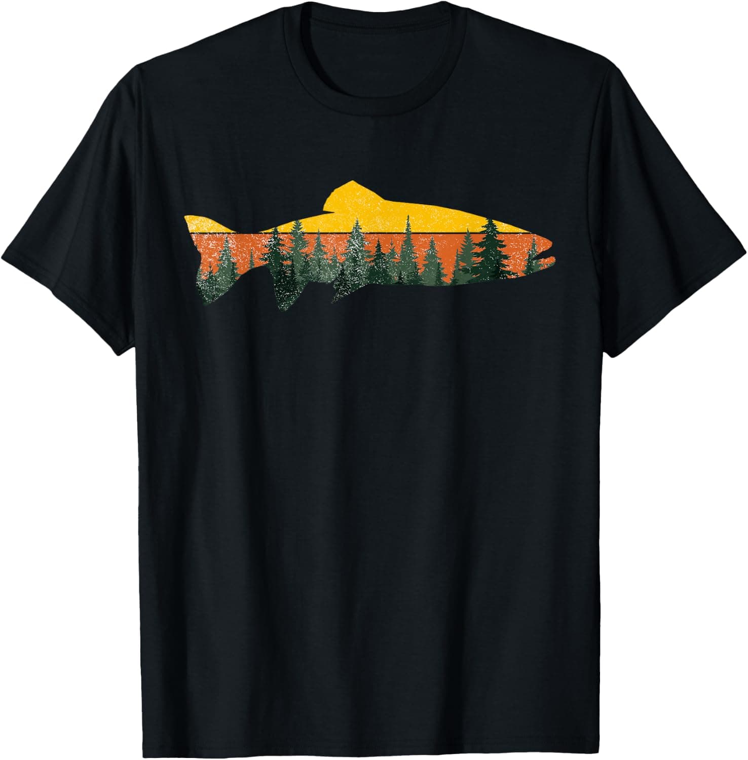 Trout Fly Fishing Outdoor Forest Nature Wildlife Fisherman T-Shirt - Trending POD product with BSR 163,054