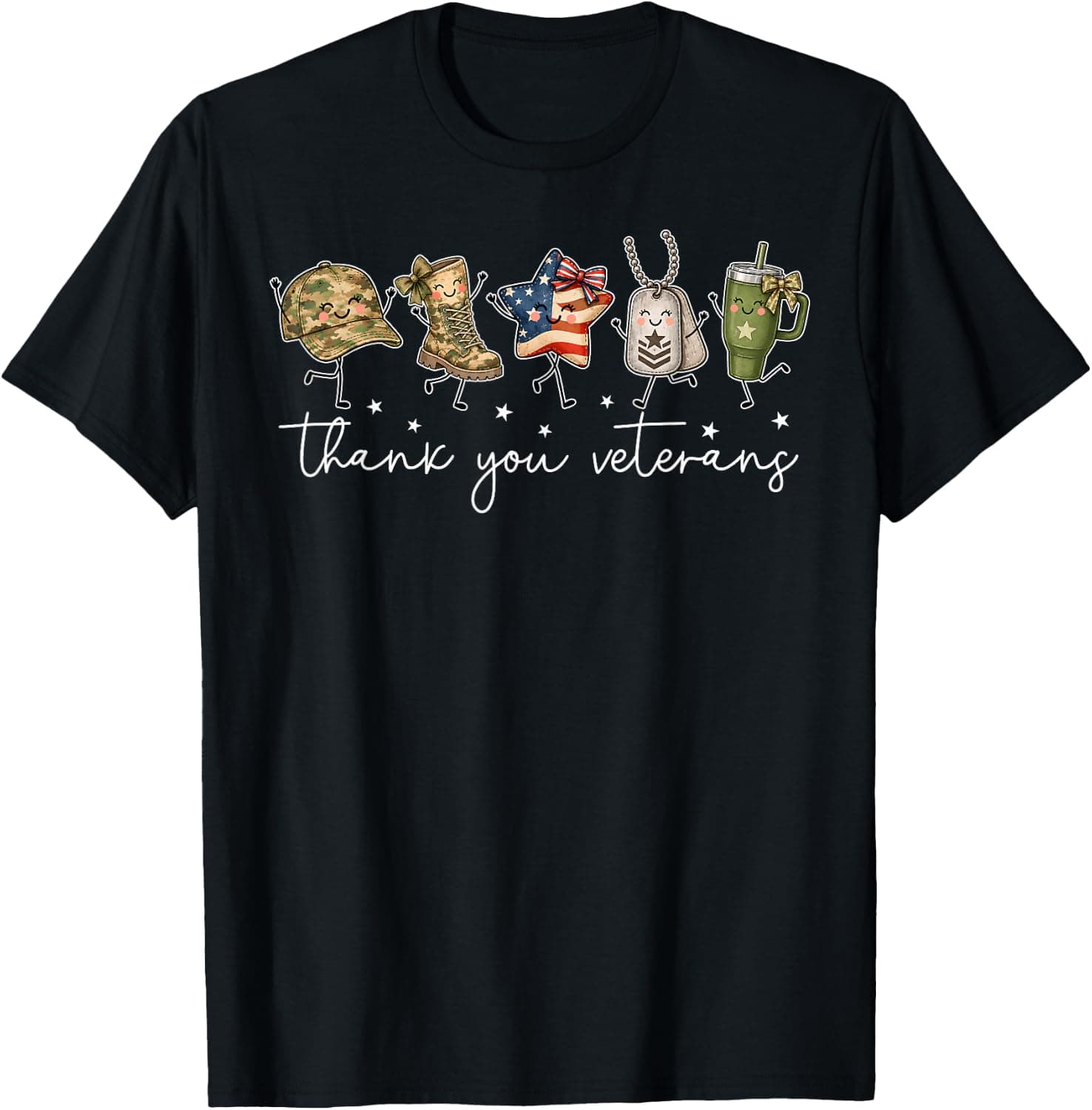 Thank You Veterans Veteran Doodle Patriotic Kids Toddler T-Shirt - Trending Amazon merch on demand shirt with BSR 2,415,051