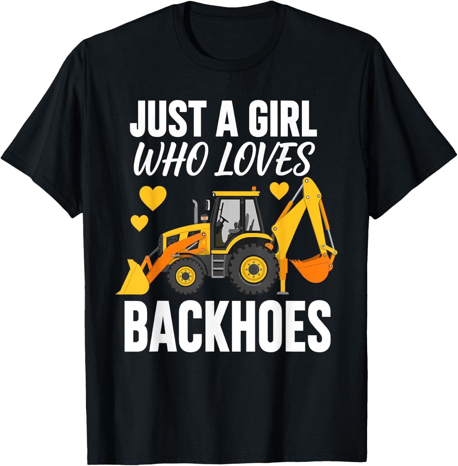Backhoe Costume for Girls Kids Women Digger Driver Backhoe T-Shirt - Trending Amazon merch on demand shirt with BSR 1,286,894