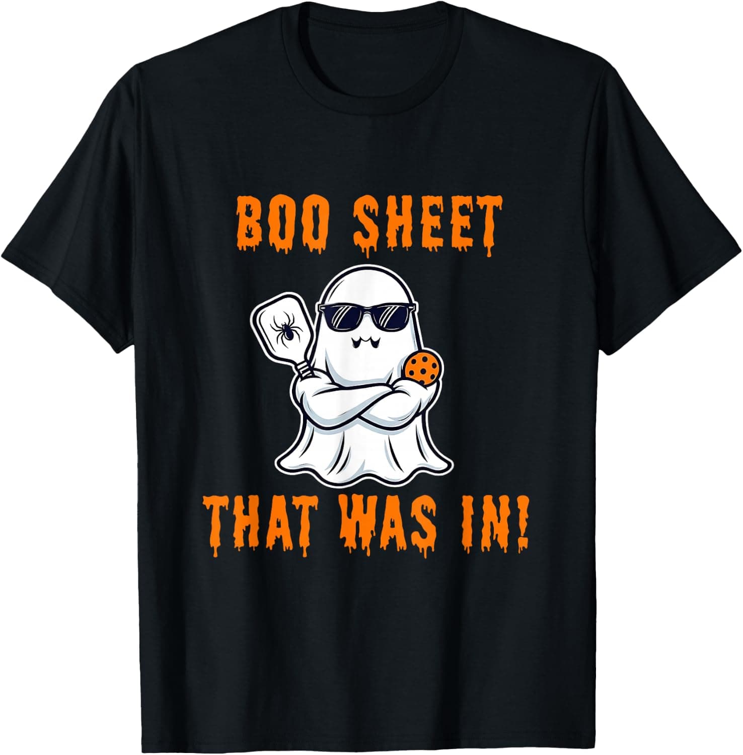 Halloween Pickleball Boo Sheet Funny Pickleball Ghost Player T-Shirt - Trending POD product with BSR 1,946,013