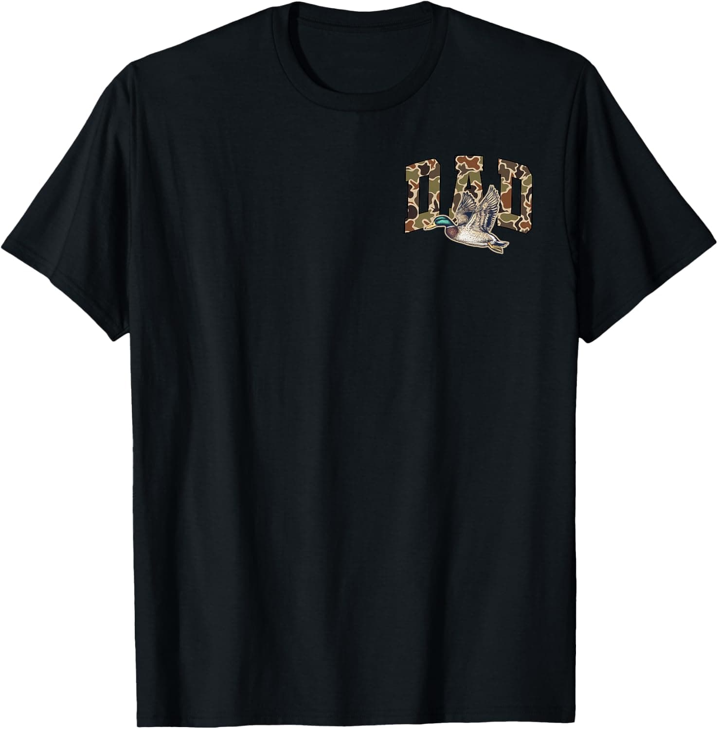(2 Sided) Camo Dad Mallard Duck Camouflage Hunting Dad T-Shirt - Trending POD product with BSR 163,053