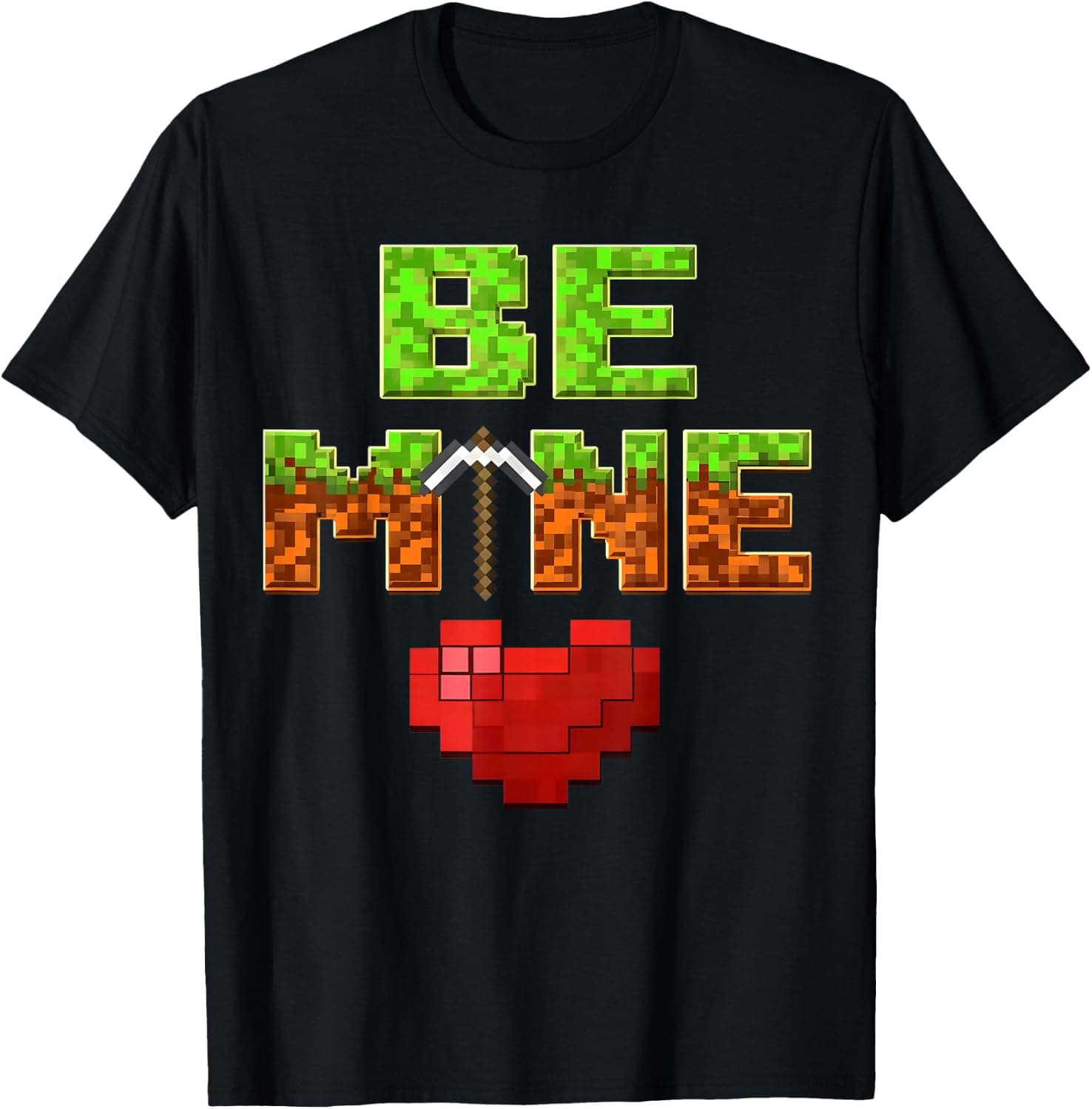 Be Mine Pixel Gamer Mining Valentine Gifts for Boys Kids T-Shirt - Trending POD product with BSR 284,952