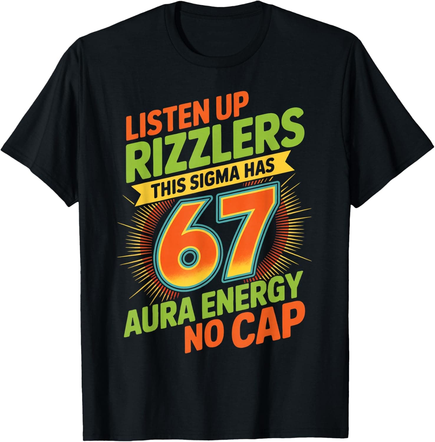 Sigma Has 67 Aura Number 67th Aura Farming Ice Cream Drip T-Shirt - Trending POD product with BSR 90,768