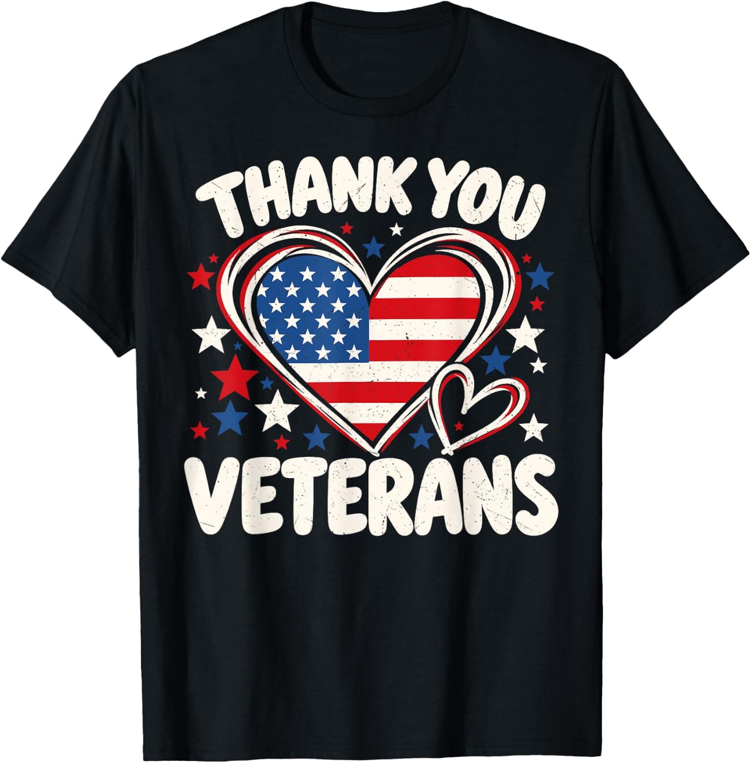 Thank You Veterans Day American Flag Heart for Toddler Girls T-Shirt - Trending Amazon merch on demand shirt with BSR 467,974