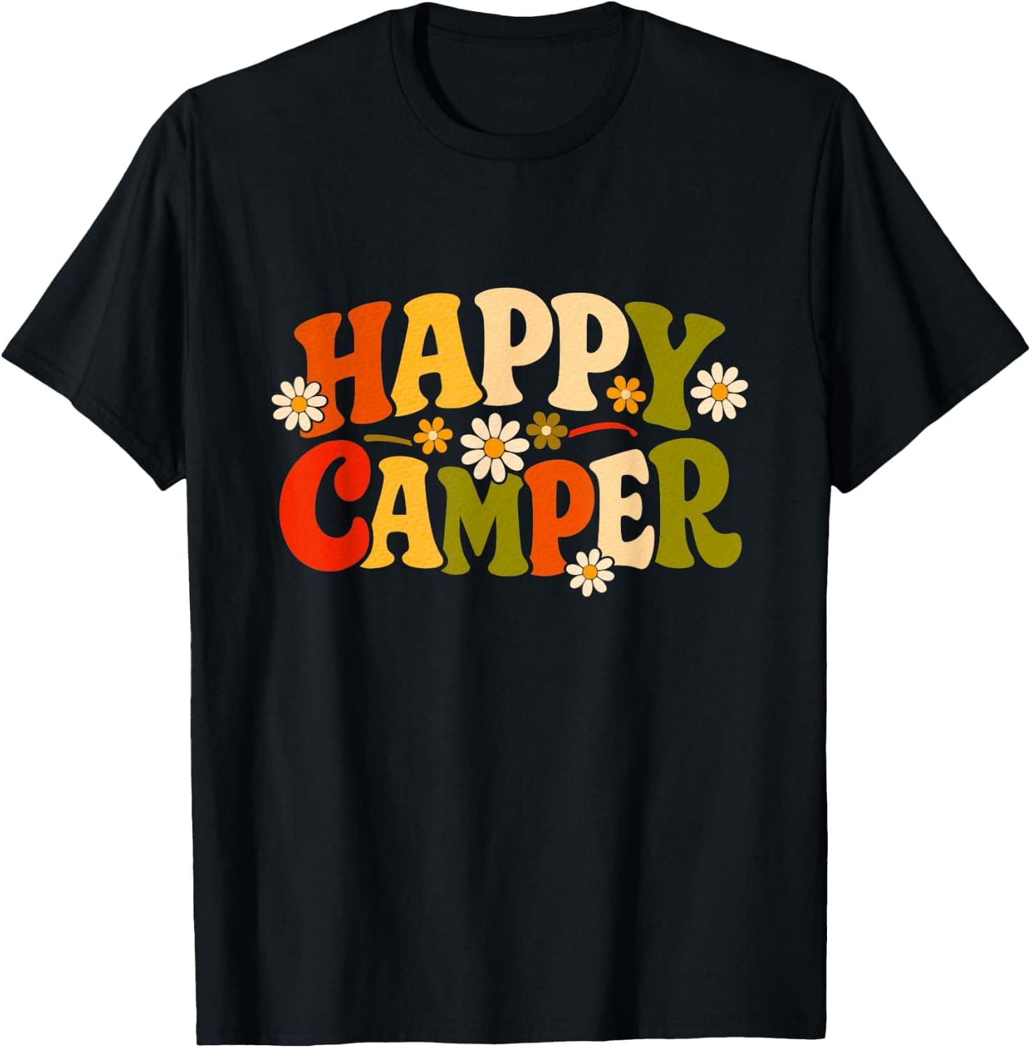 Happy Camper Camp Camping Summer Trip Camping T-Shirt - Trending POD product with BSR 313,784