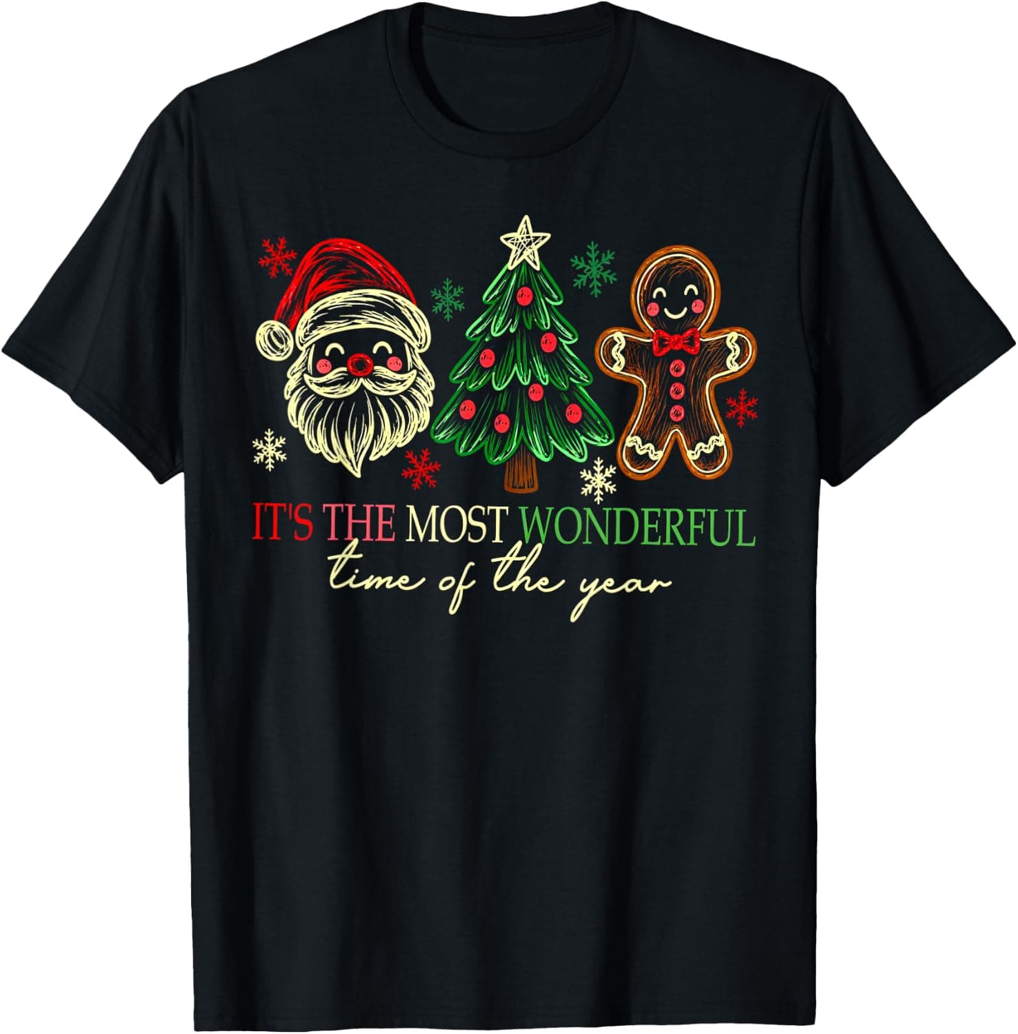 It's The Most Wonderful Time of Year Christmas Gingerbread T-Shirt - Trending Amazon merch on demand shirt with BSR 1,711,175