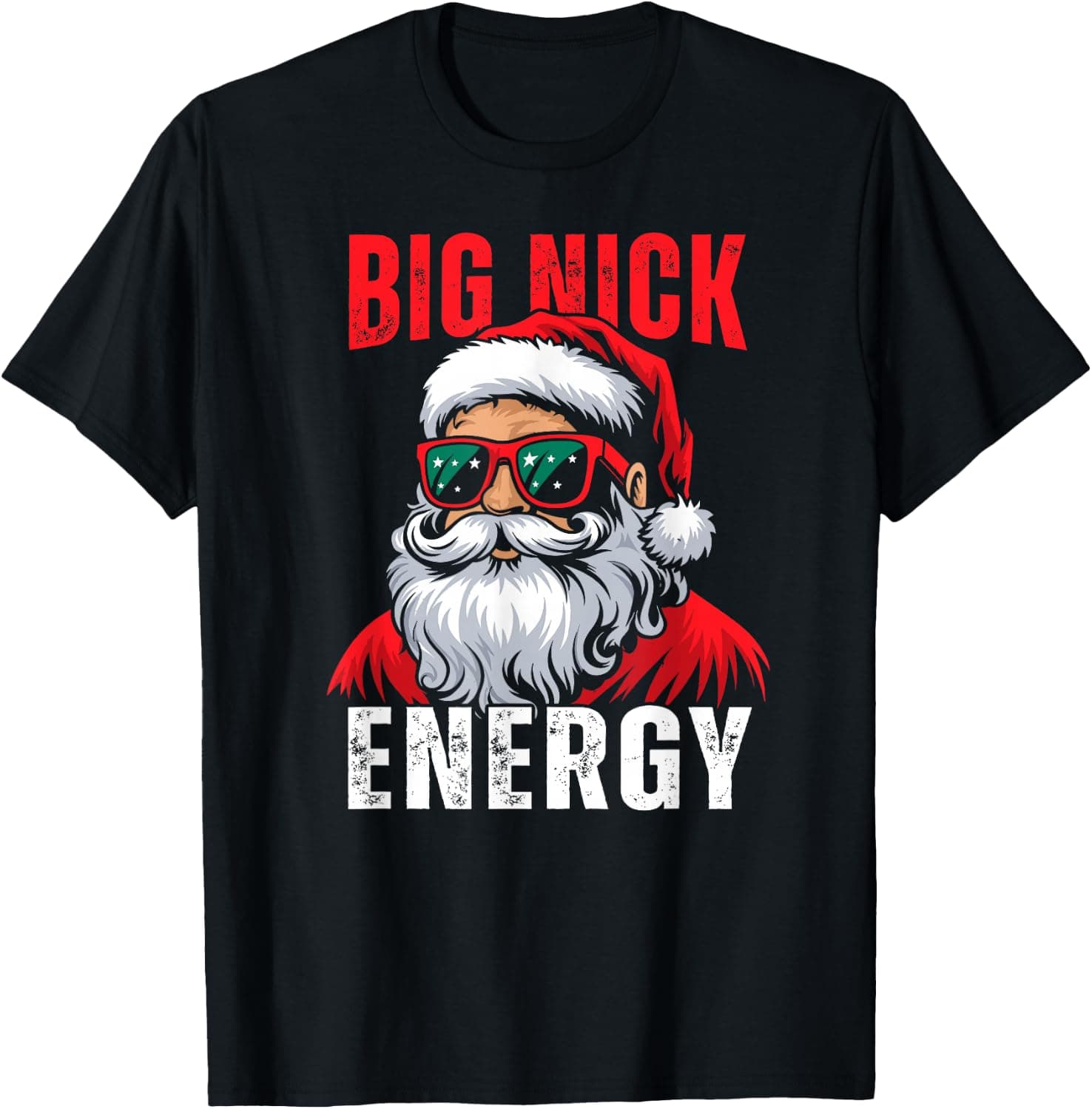 Big Nick Energy Funny Inappropriate Christmas Santa Face Men T-Shirt - Trending Amazon merch on demand shirt with BSR 1,159,560