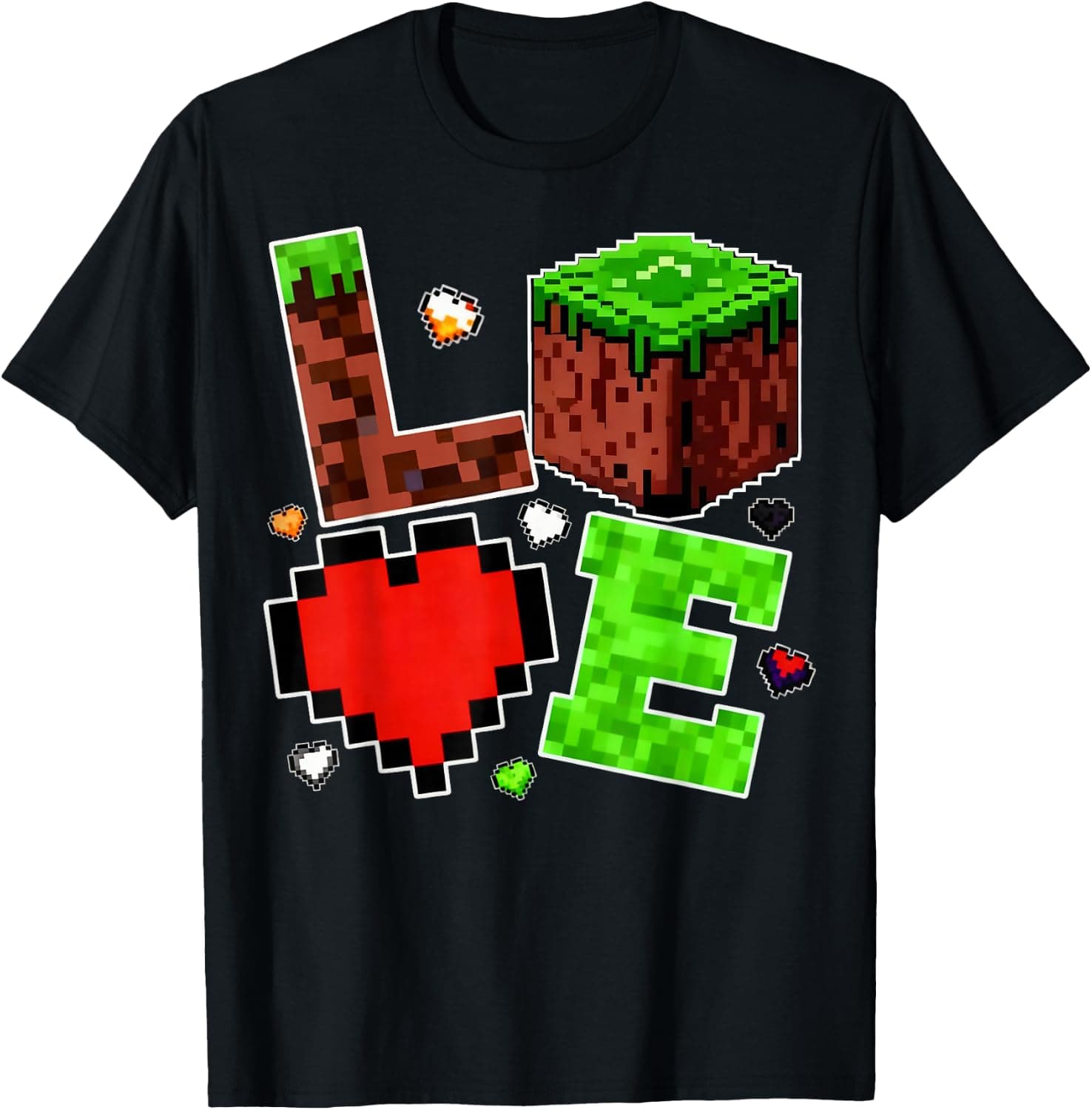 Funny Love Valentines Day Pixel Gamer Gifts for Kids Boy Men T-Shirt - Trending POD product with BSR 253,033