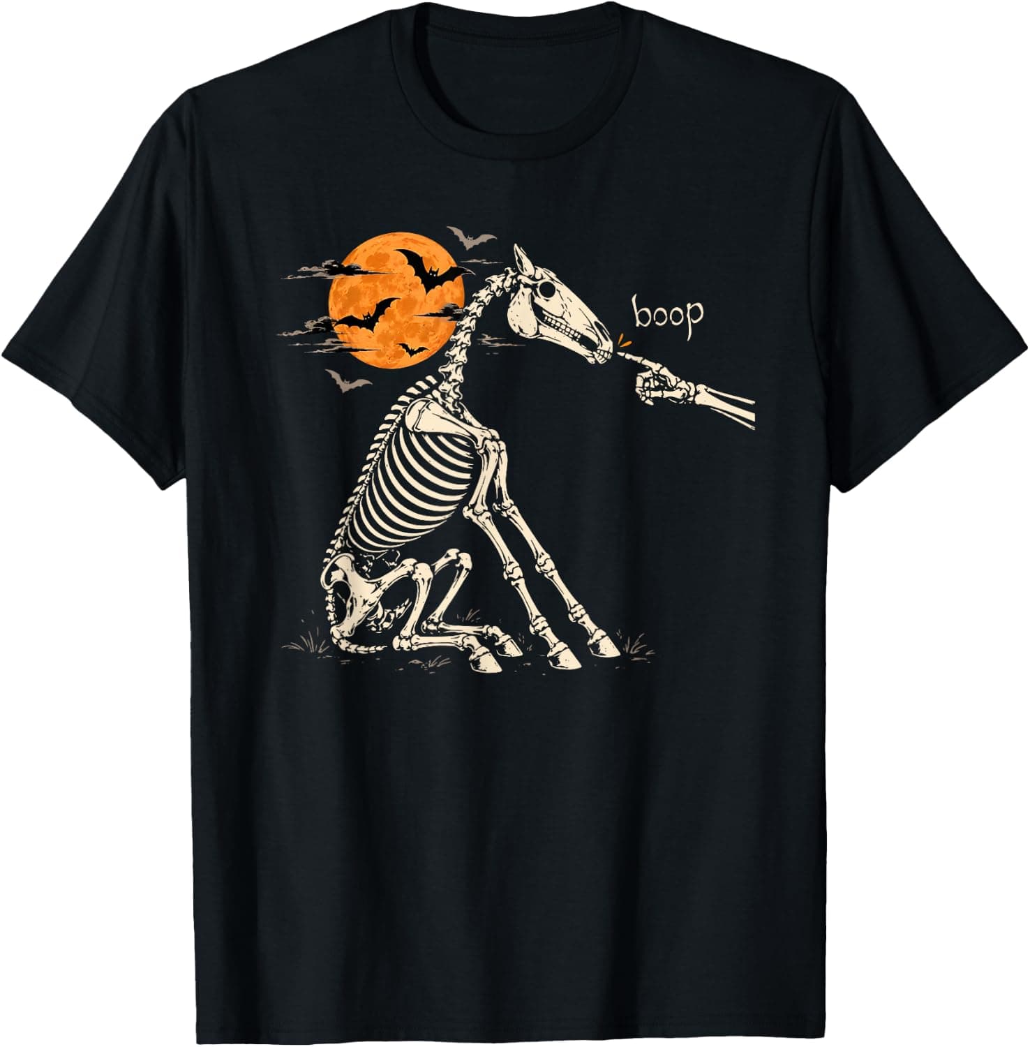 Hand boop Horse Skeleton T-Shirt - Trending Amazon merch on demand shirt with BSR 2,076,382