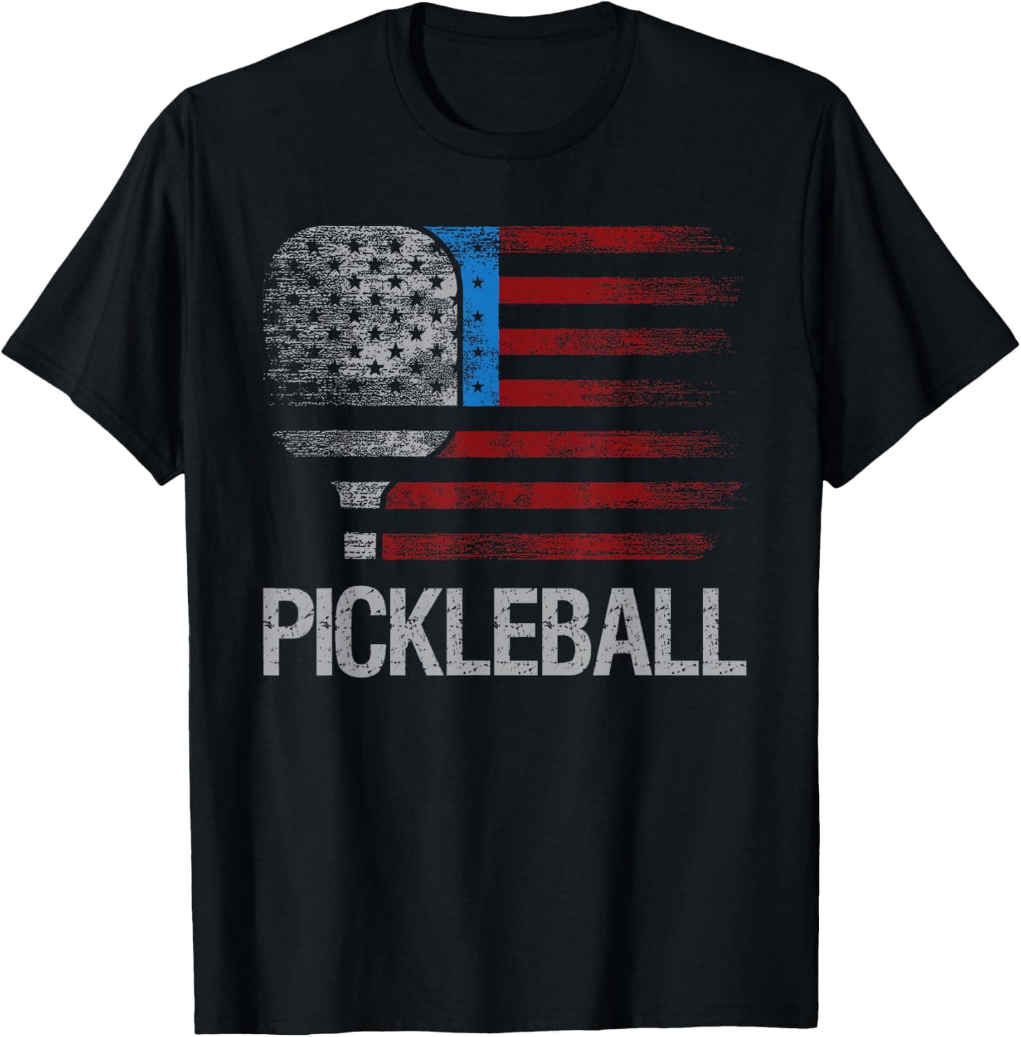 US Flag Pickleball Player Paddleball Lover T-Shirt - Trending POD product with BSR 204,326