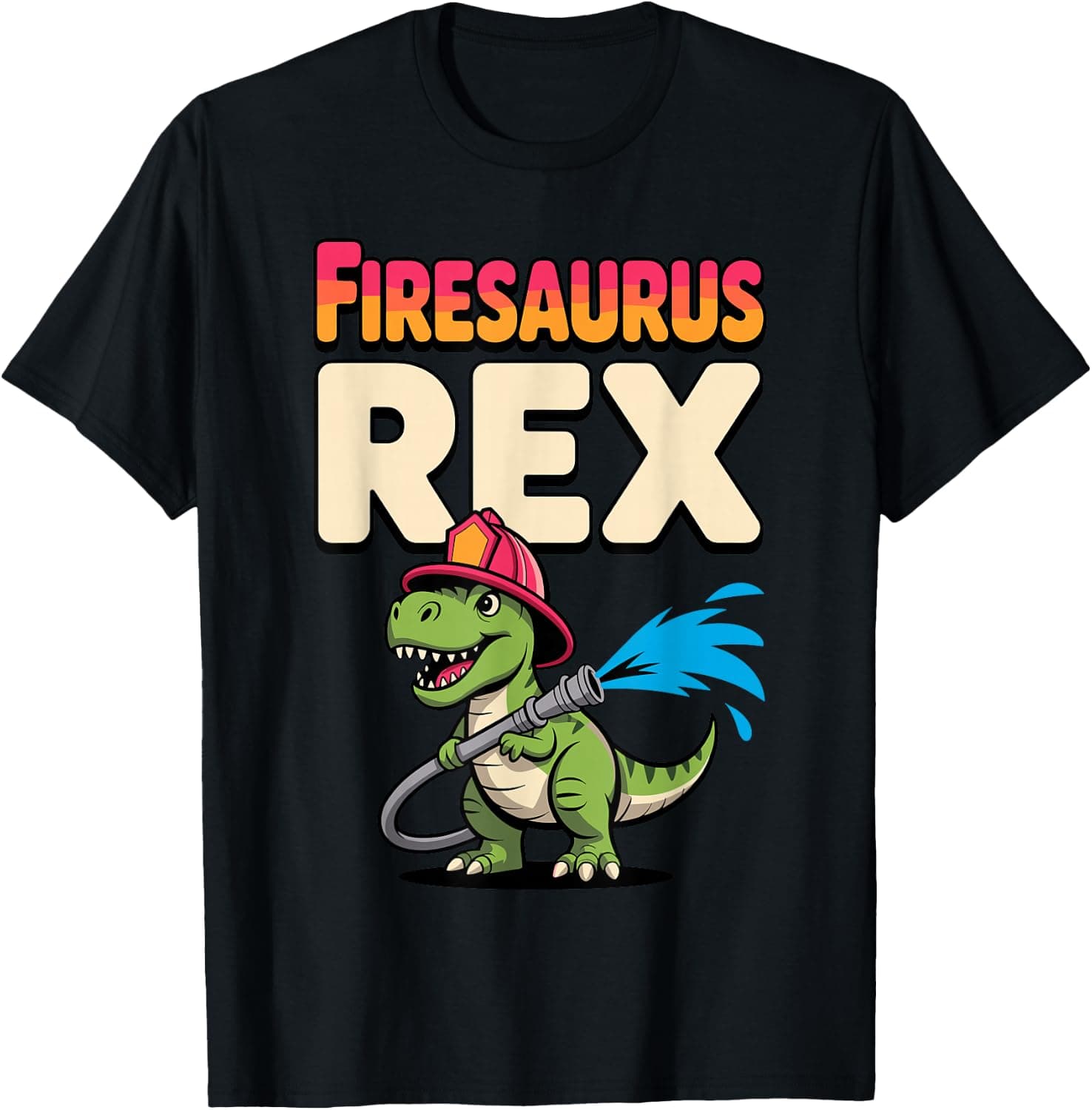 Unique Firefighter Art for Boys Men Kids Father Fire Fighter T-Shirt - Trending Amazon merch on demand shirt with BSR 1,921,844