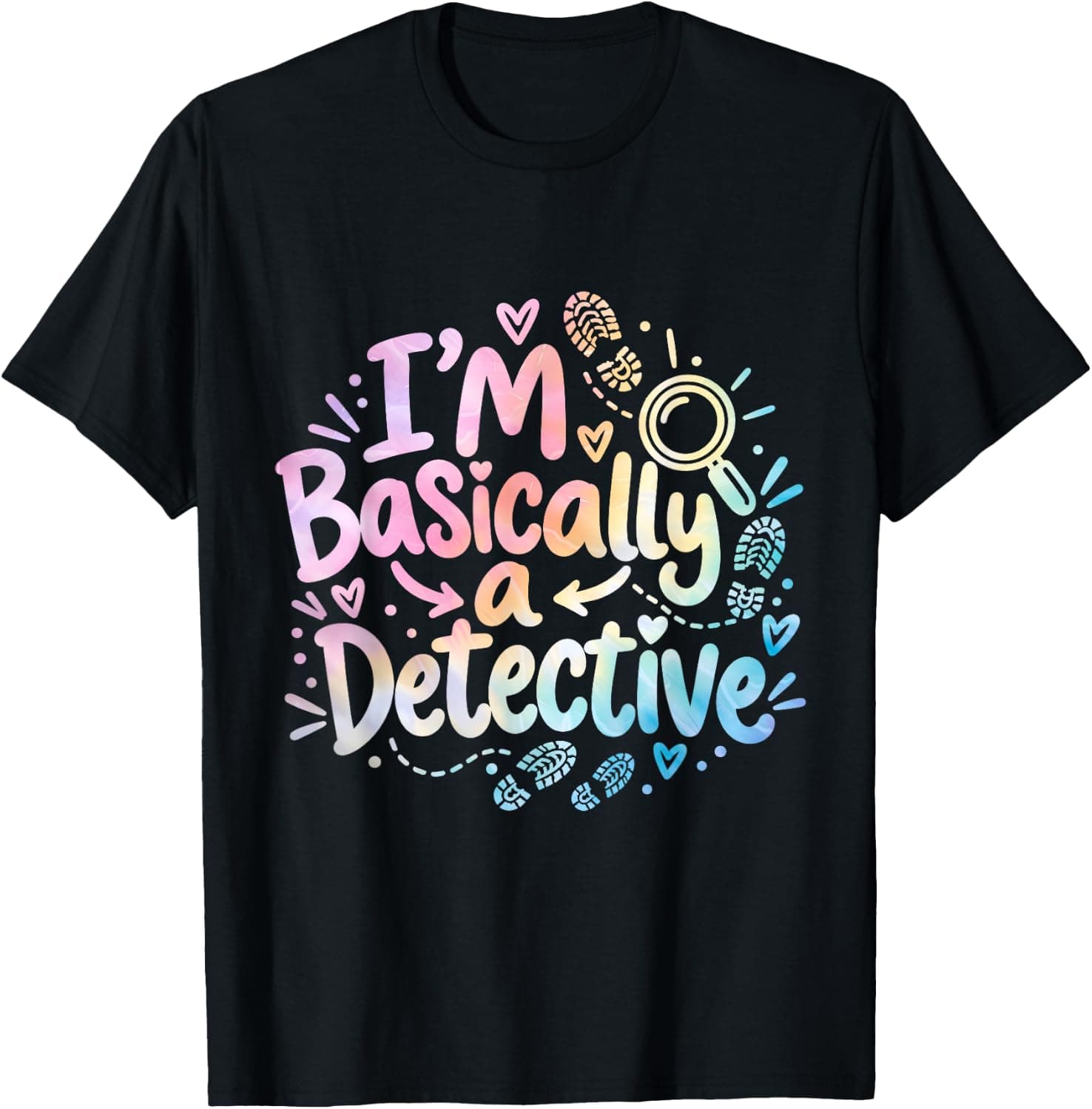 I'm Basically A Detective Funny Humor Detective Costume T-Shirt - Trending Amazon merch on demand shirt with BSR 1,725,656