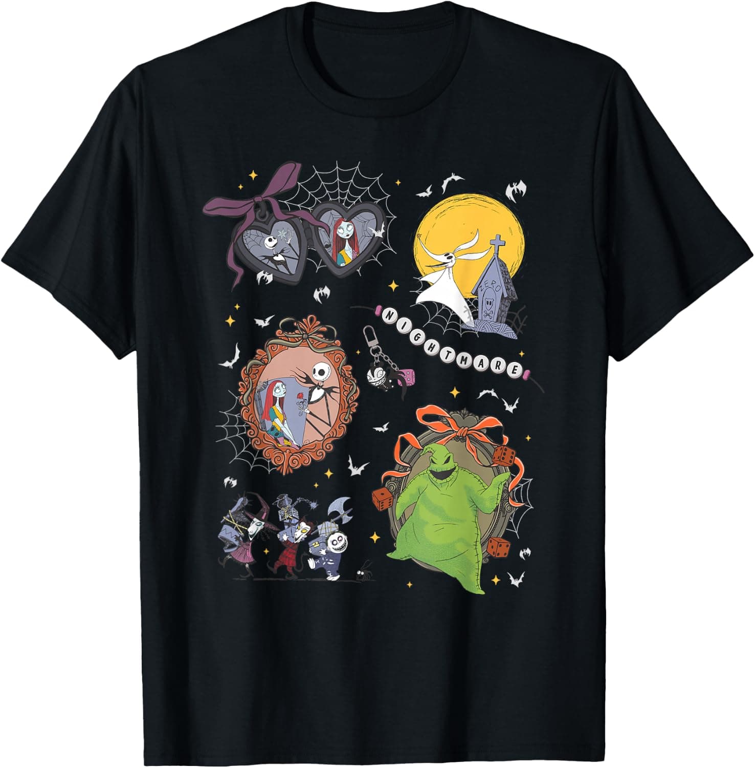 Disney The Nightmare Before Christmas Halloween Collage T-Shirt - Trending POD product with BSR 194,782