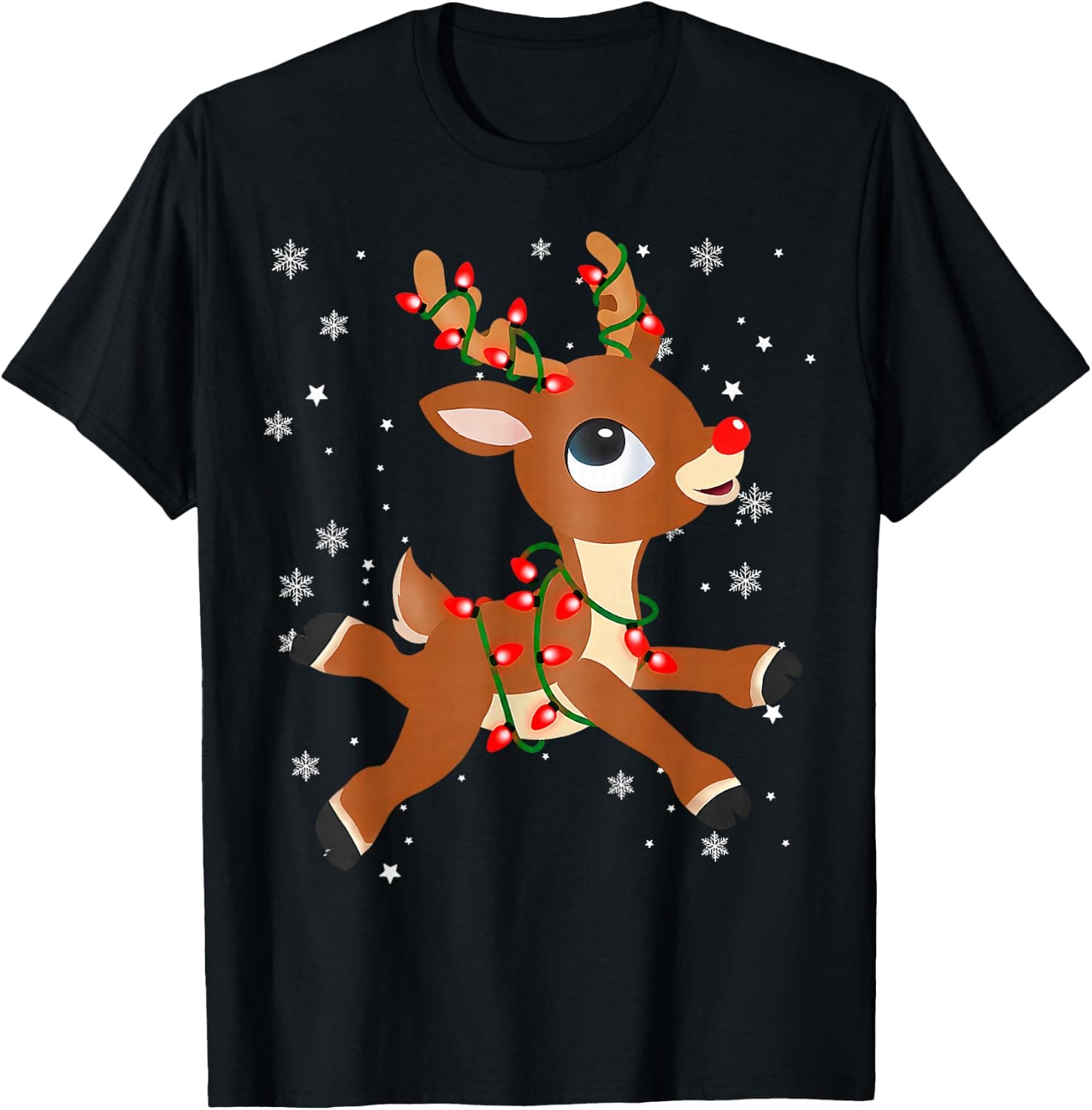 Cute Rudolph The Red Nose Reindeer for Kids Christmas T-Shirt - Trending Amazon merch on demand shirt with BSR 1,054,196