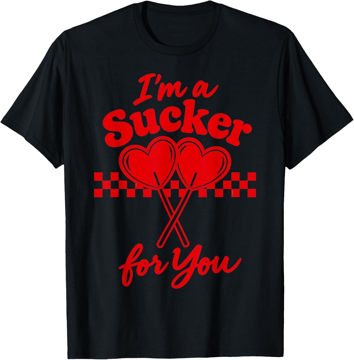 Groovy I'm A Sucker for You Retro Heart Candy Valentines Art T-Shirt - Trending POD product with BSR 633,753
