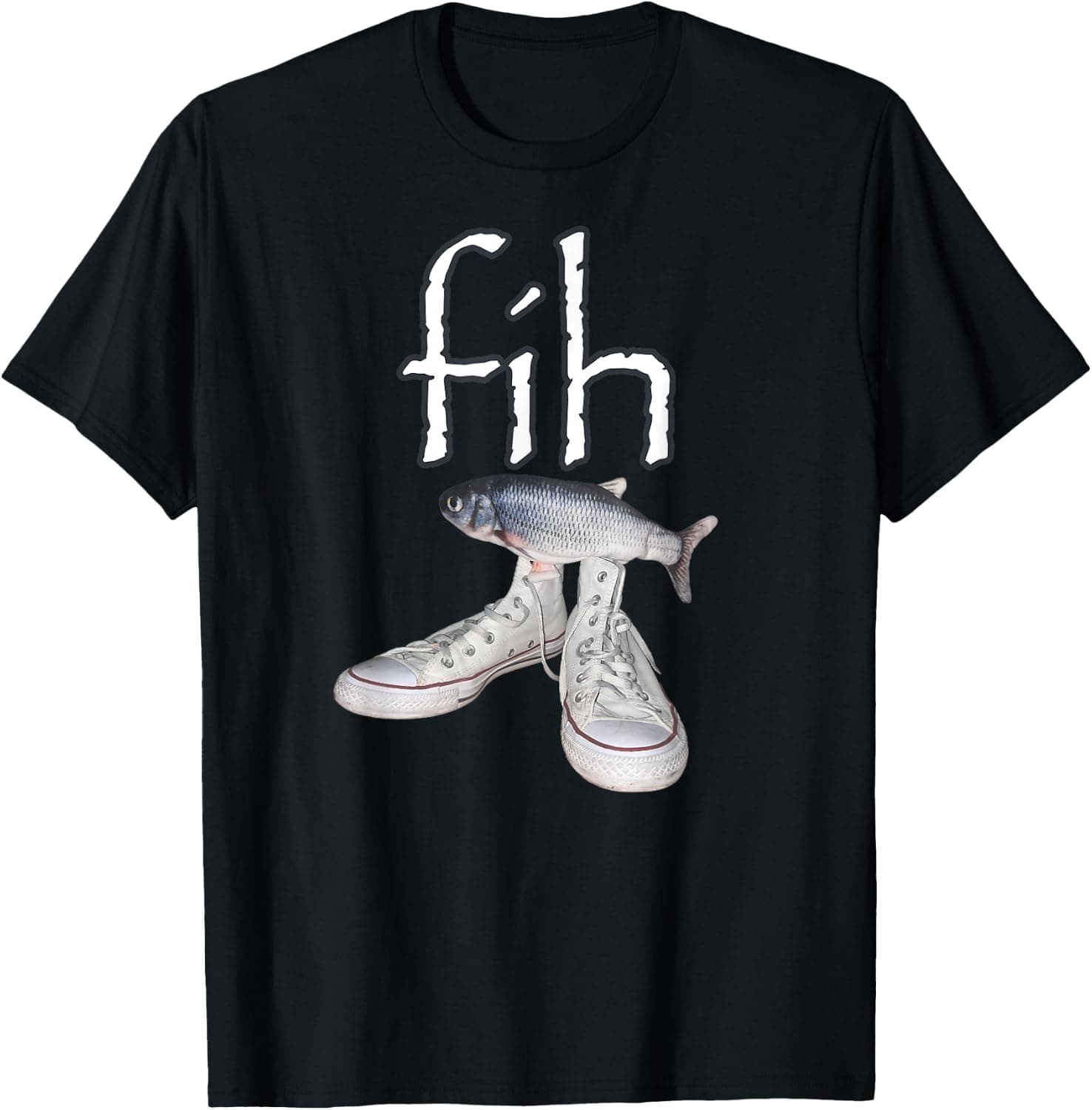 Fih Shoes Fish Funny Misspelled Fish Meme Fih Calling Humor T-Shirt - Trending POD product with BSR 172,068
