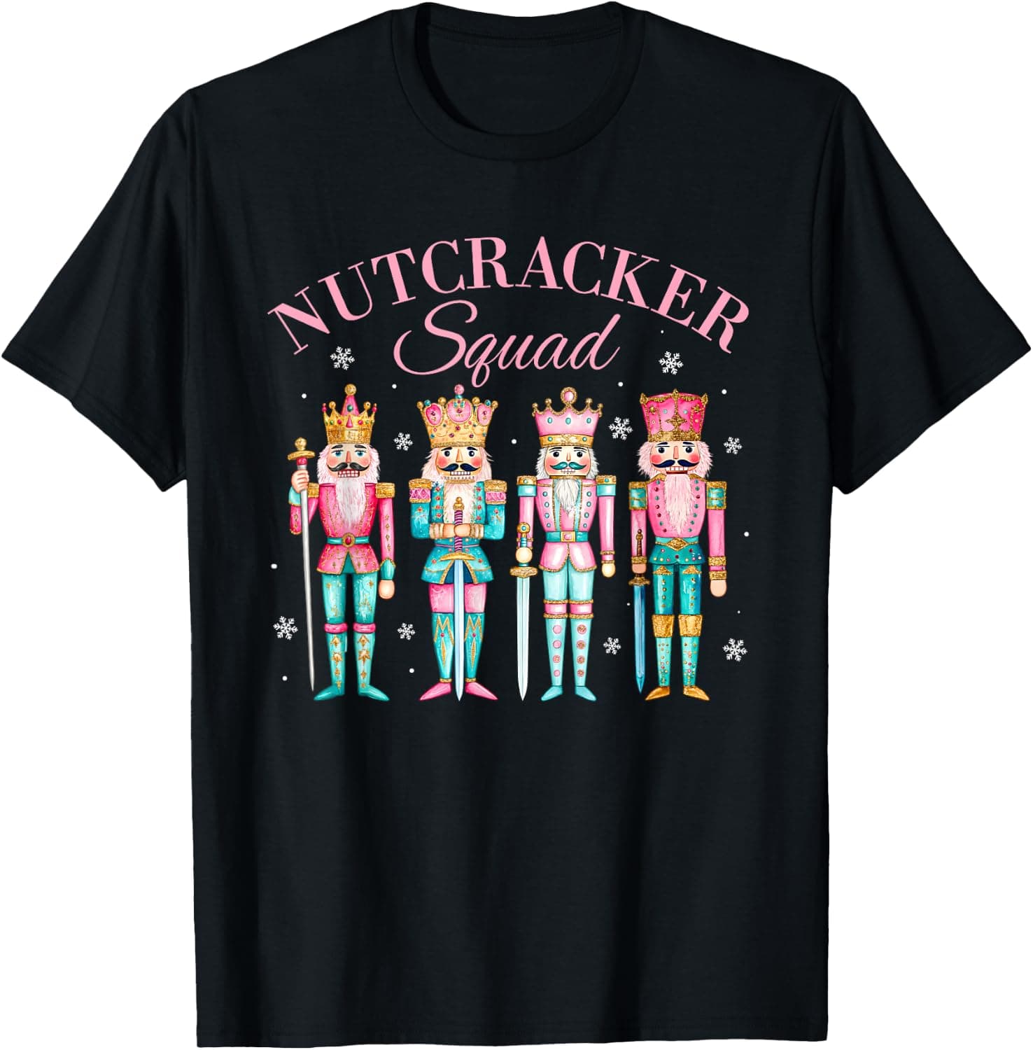 Cute Nutcracker Ballet Pink Christmas Xmas Vibes Women Kids T-Shirt - Trending Amazon merch on demand shirt with BSR 2,687,256