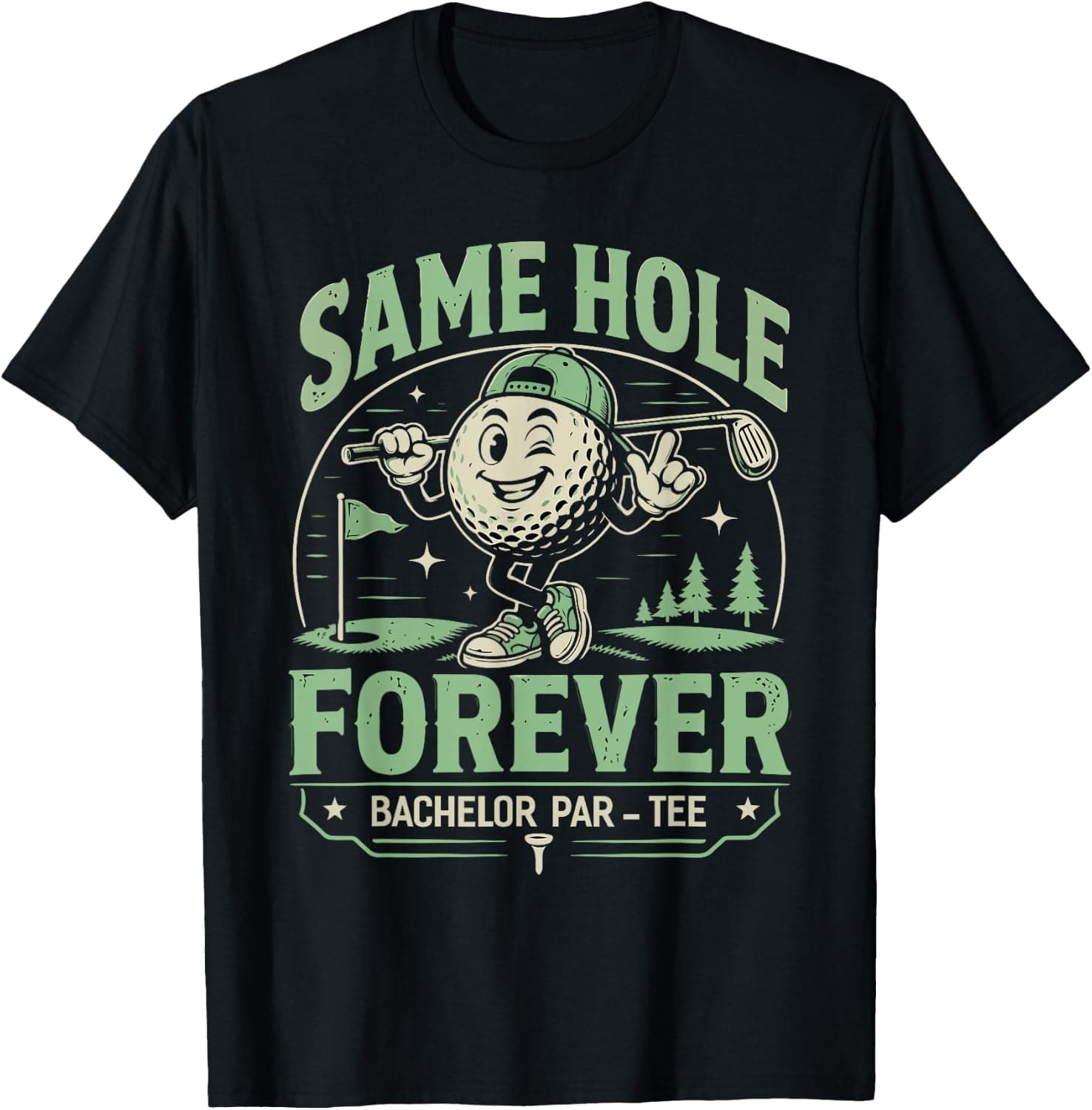 Same Hole Forever Bachelor Party Golf Shirt with Humor T-Shirt - Trending POD product with BSR 3,229,066