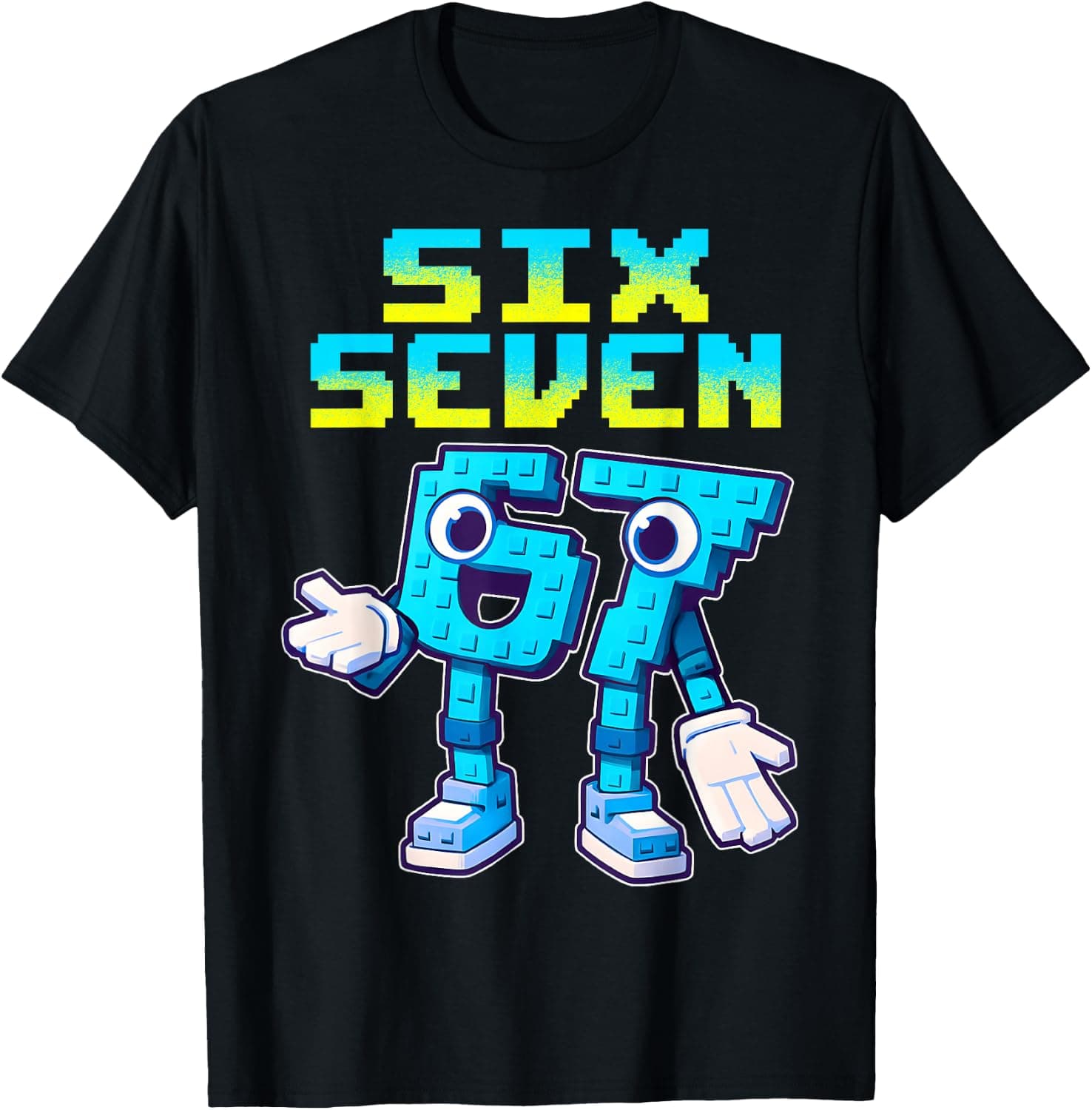67 Six Seven 6-7 - Funny Italian Brainrot Kids Gaming Meme T-Shirt - Trending POD product with BSR 129,178