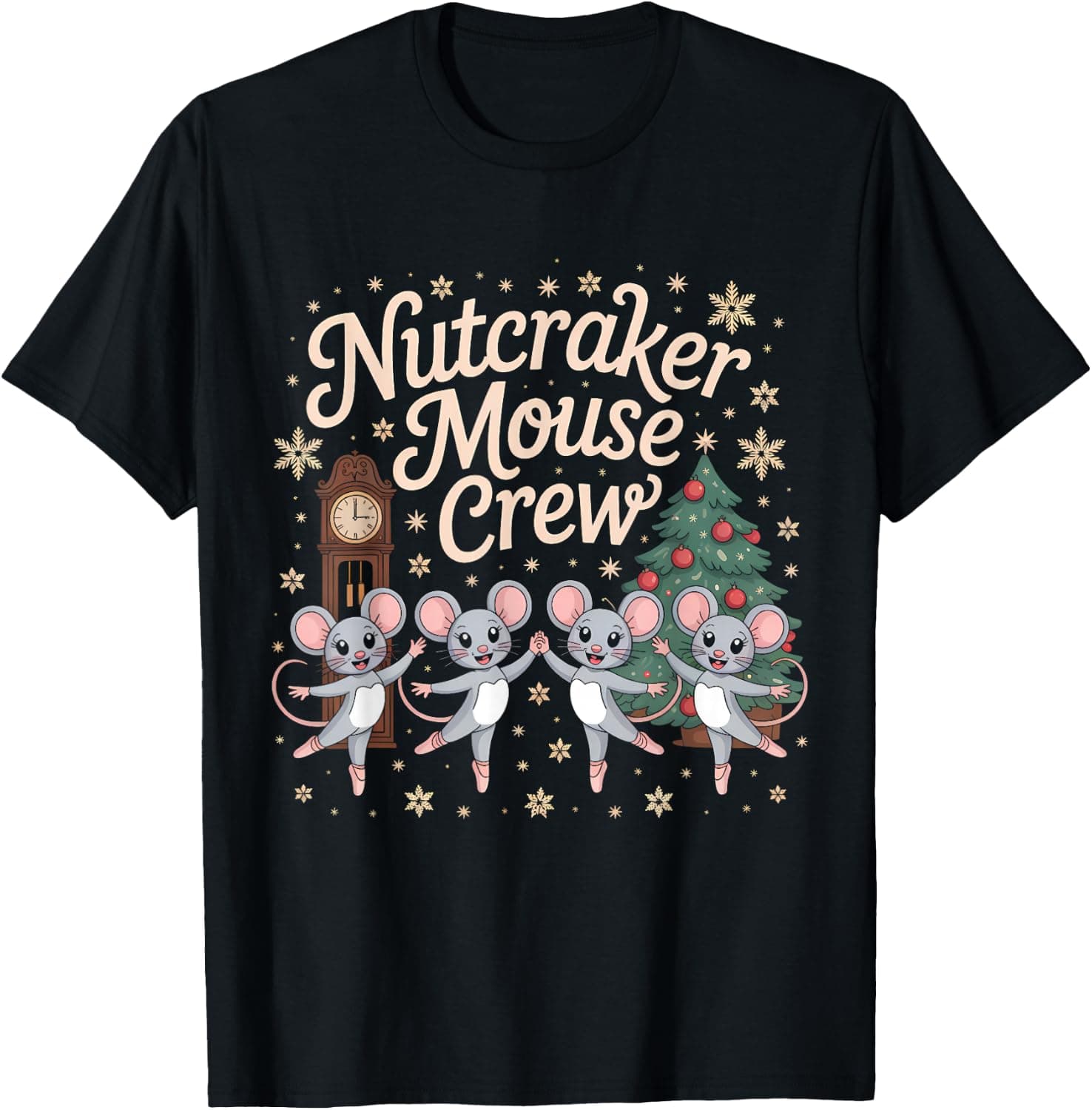 Nutcracker Mouse Crew Christmas Ballet Mice Holiday Humor T-Shirt - Trending Amazon merch on demand shirt with BSR 1,794,535