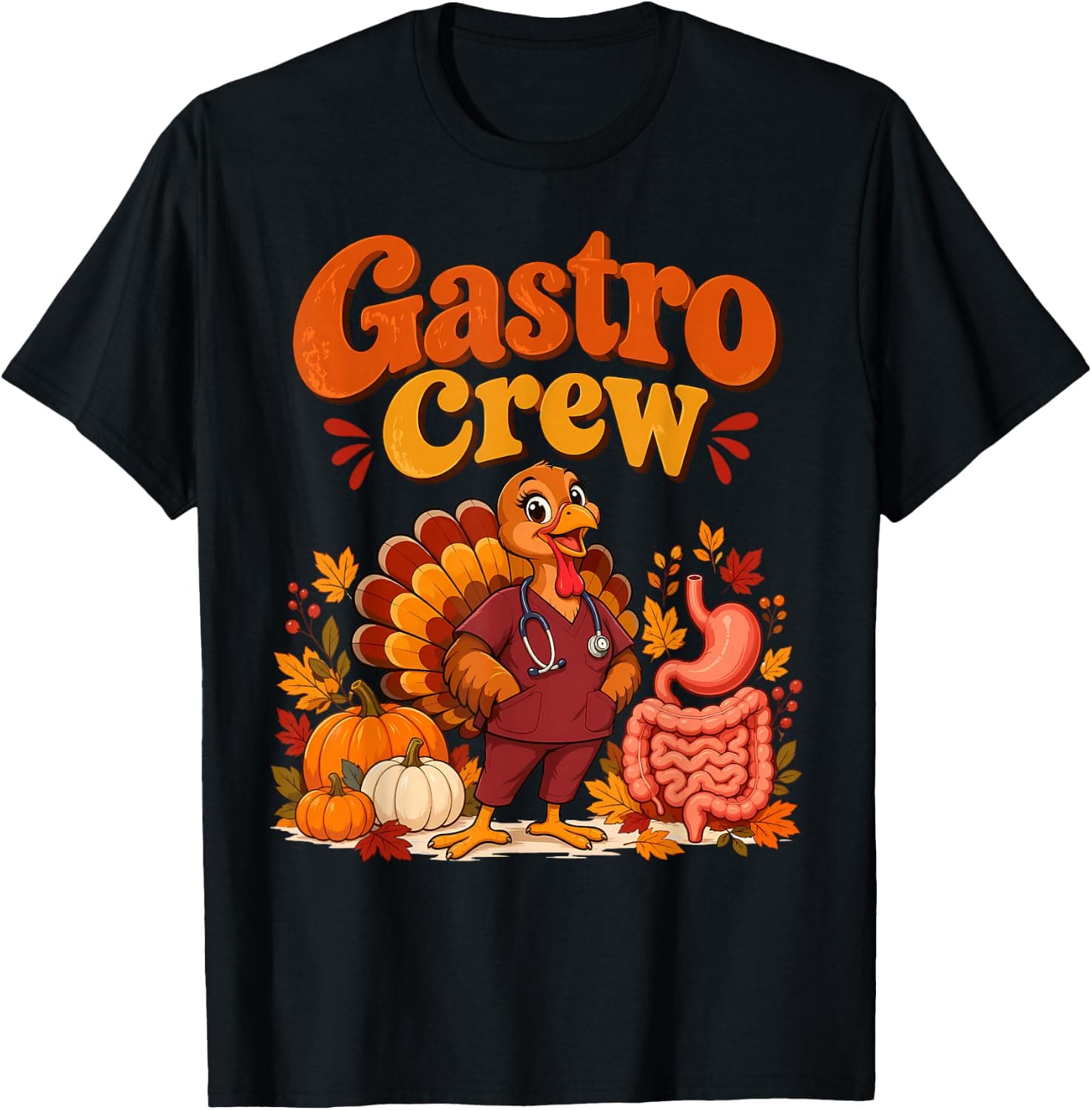 Funny Turkey Gastro Crew Thanksgiving Endoscopy Team Graphic T-Shirt - Trending POD product with BSR 2,701,716