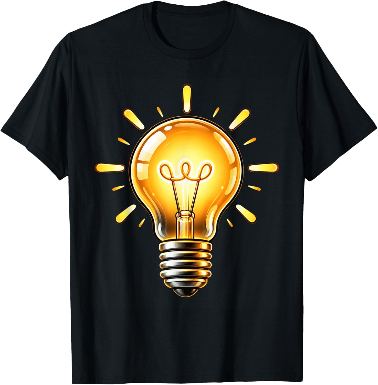 Light Bulb Funny Costume Easy Last Minute Outfit T-Shirt - Trending Amazon merch on demand shirt with BSR 1,155,108